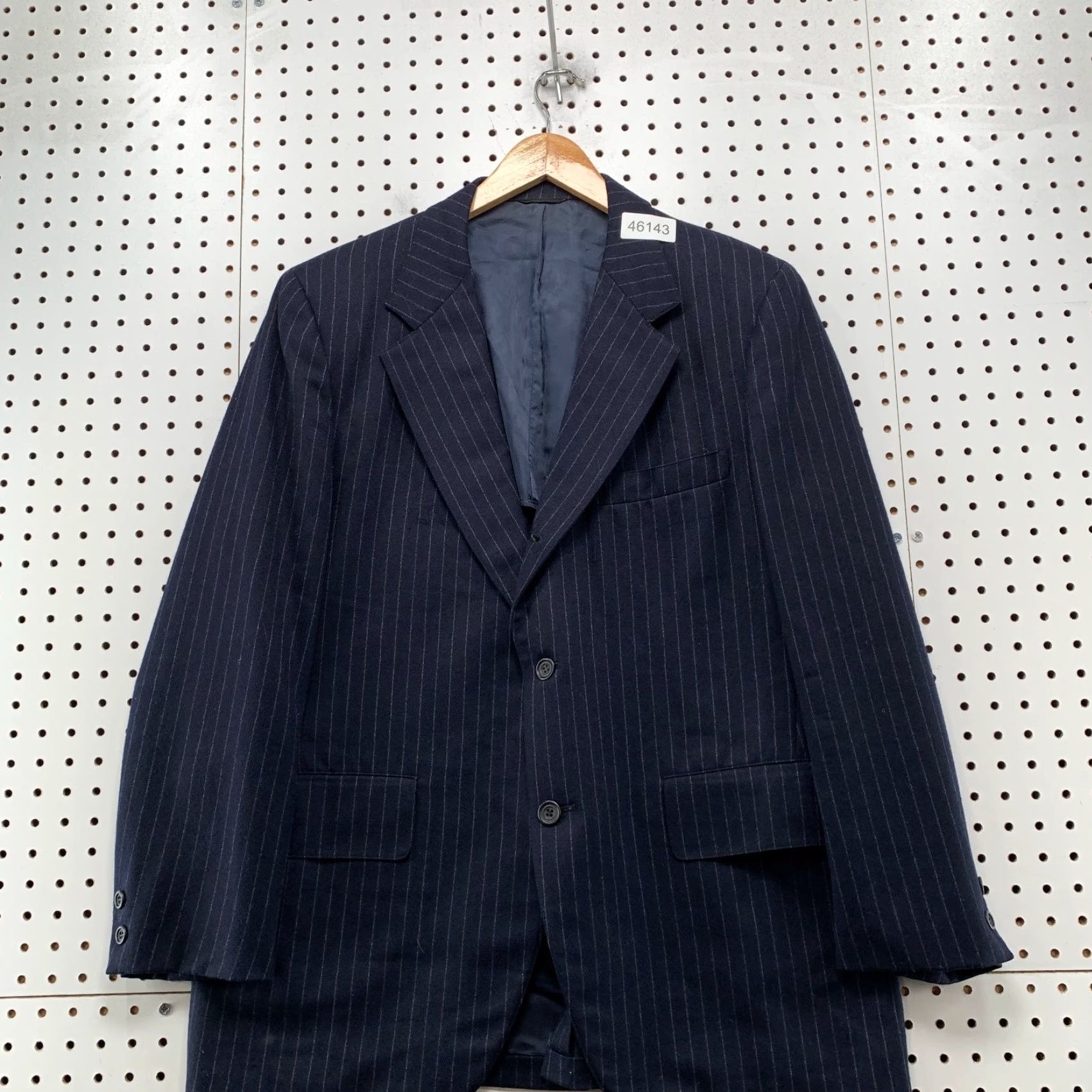 Chalk Line VINTAGE Blazer Mens 60s Wool Chalkline Blue Notch Two-Button USA 40 Two-Button Blazer Mens Blue Wool Notch Two-Button 60s Vintage USA Size 40R - 5 Thumbnail