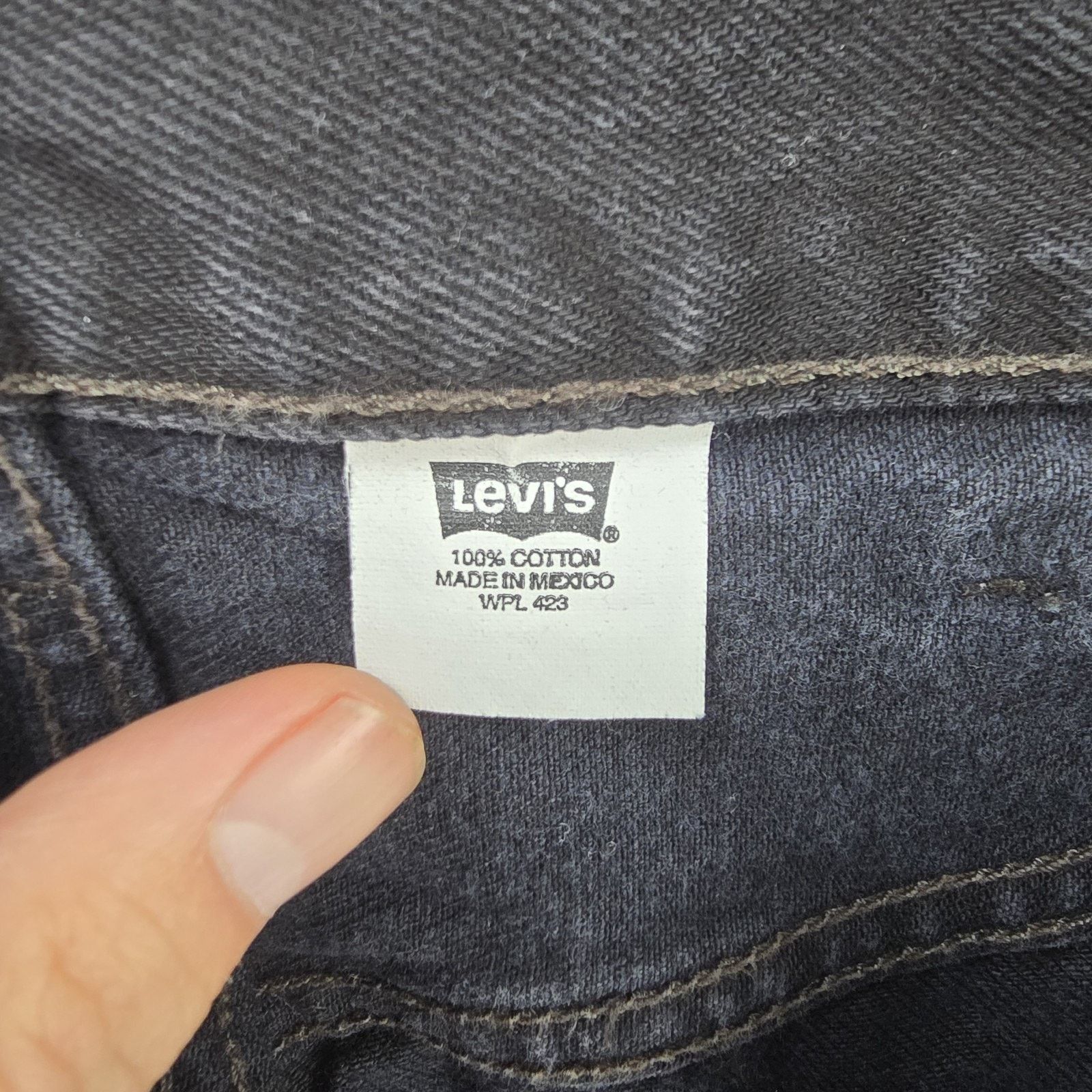 Levi's Vintage Levis 501 Jeans 38x36 (Fits 37x33.5) Black Denim Y2K Size US 38 / EU 54 - 4 Thumbnail