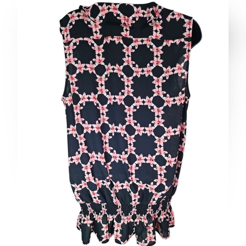 Karl Lagerfeld Karl Lagerfeld Sleeveless Button Up Drop Waist Blouse Large Size L / US 10 / IT 46 - 4 Thumbnail