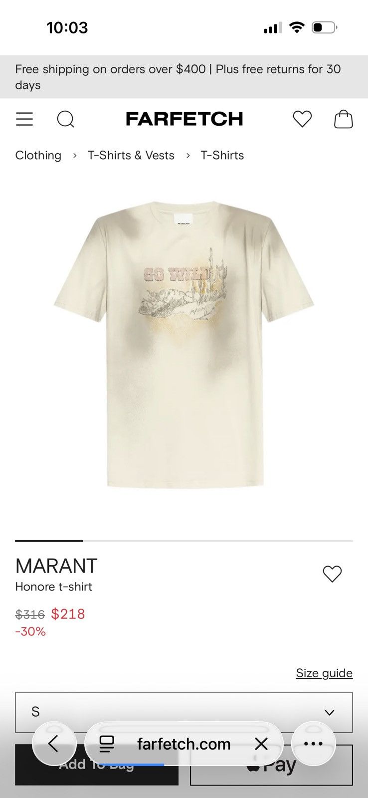 Isabel Marant Isabel Marant Honore Wild West tee Size US M / EU 48-50 / 2 - 6 Thumbnail