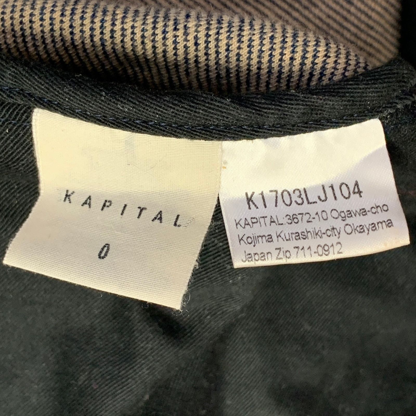 Kapital Size XS Indigo Tan Cotton Double Breasted Peak Lapel Jacket Size US XS / EU 42 / 0 - 8 Thumbnail
