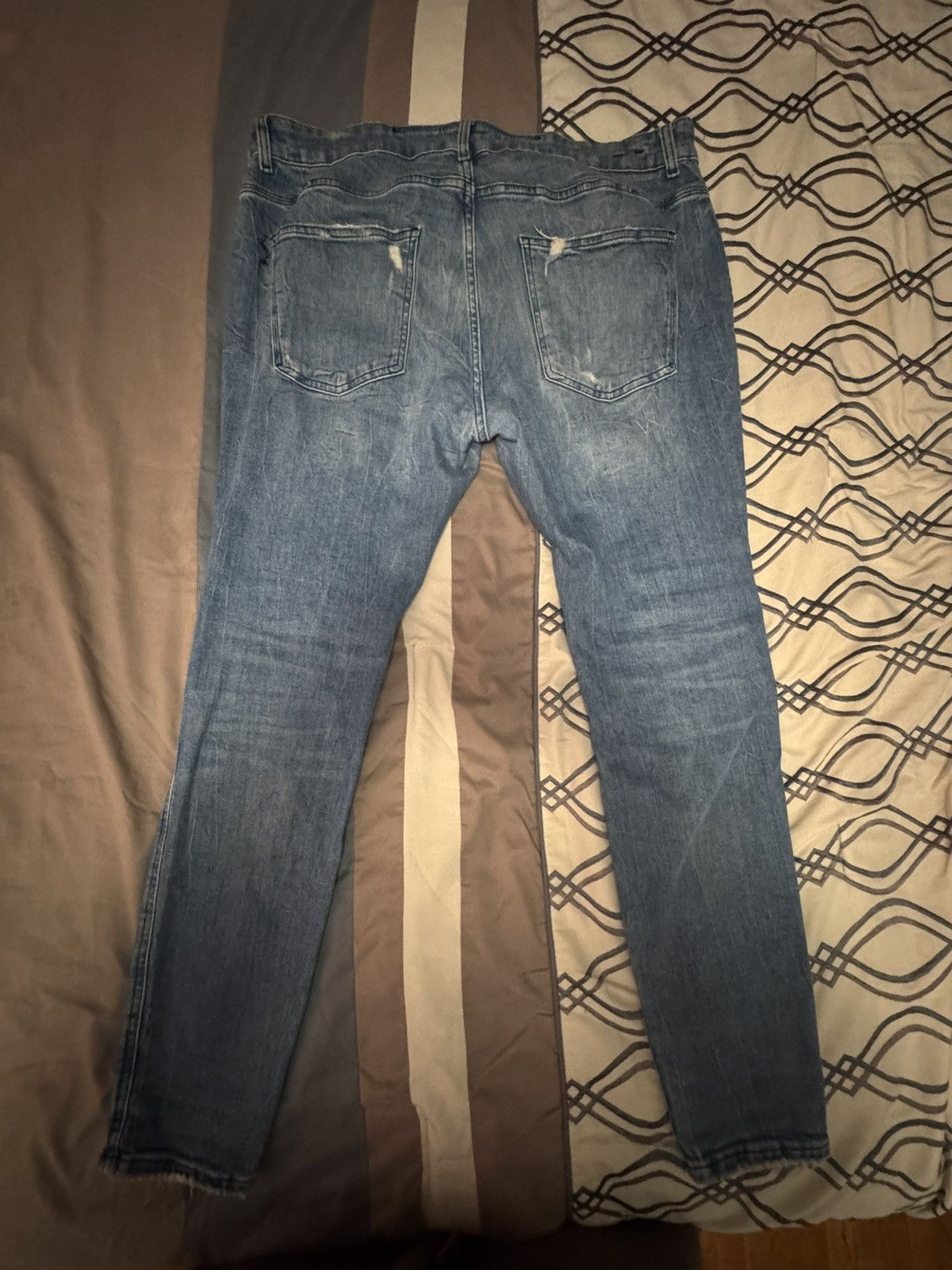 Zara Men’s Ripped Blue Jeans Size US 36 / EU 52 - 2 Thumbnail