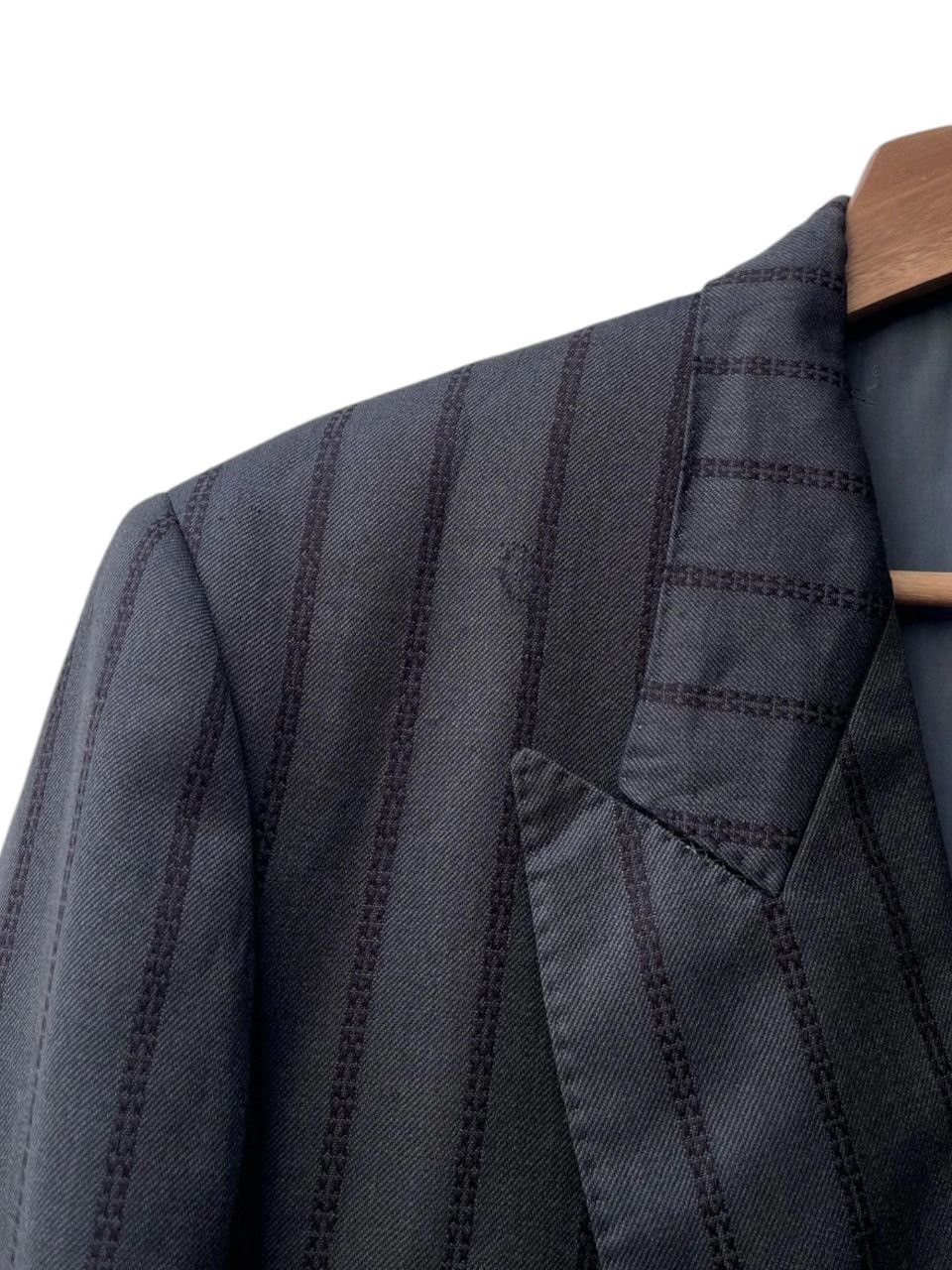 Kenzo Vintage Kenzo Striped Virgin Wool Double Breasted Jacket Size US M / EU 48-50 / 2 - 8 Thumbnail
