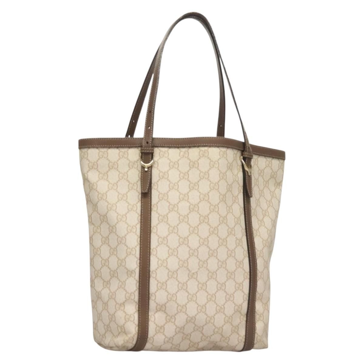 Gucci GUCCI GG Supreme Tote Bag Pvc White Gold Size ONE SIZE - 1 Thumbnail