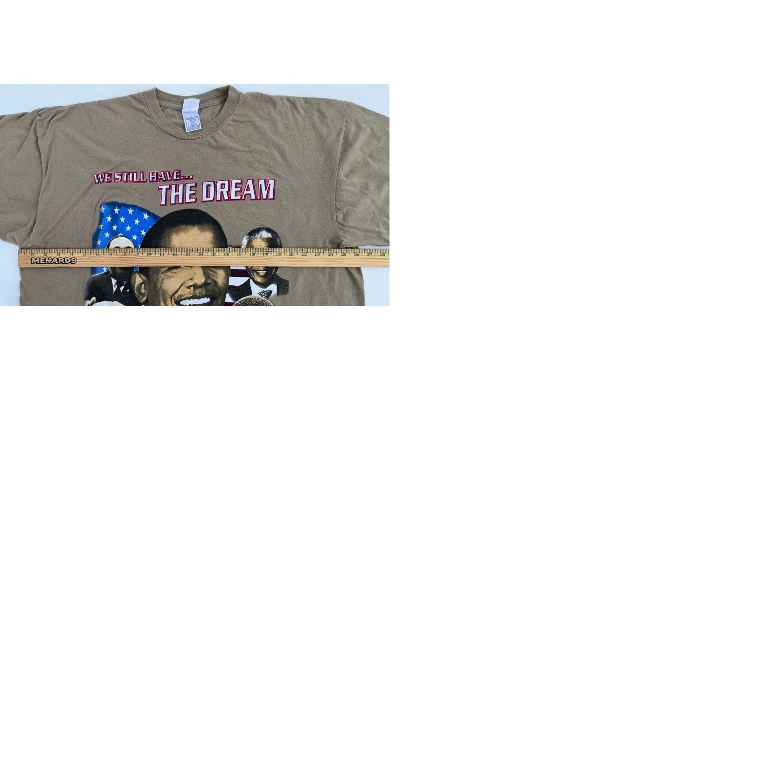 Vintage VINTAGE Men's Obama We Still Have The Dream T-Shirt 3XL Beige Cotton USA 2008 Mens Size US XXL / EU 58 / 5 - 9 Thumbnail