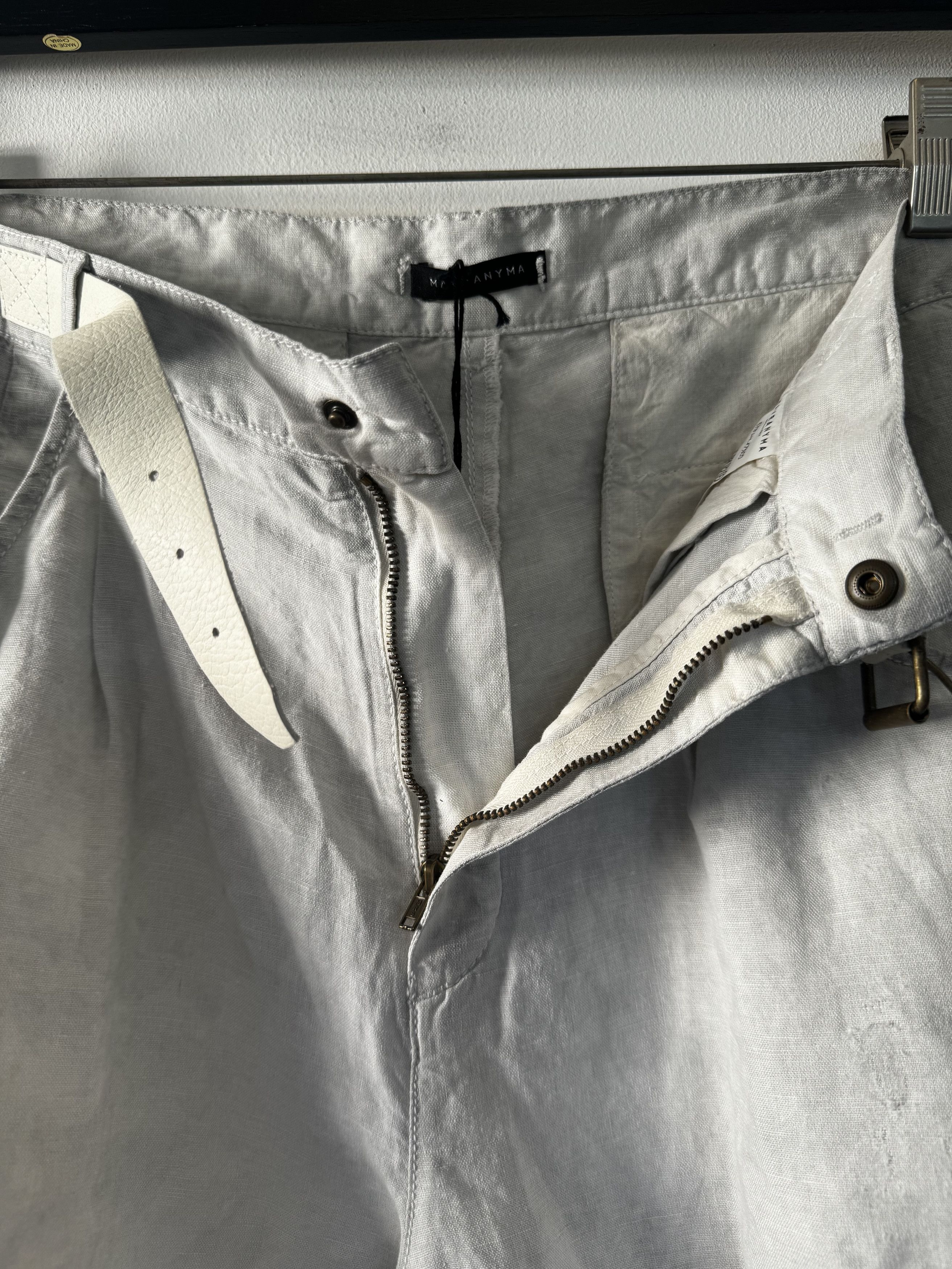 Mavranyma Bermuda grey hand dyed linen - UNIQUE PIECE Size US 32 / EU 48 - 5 Thumbnail