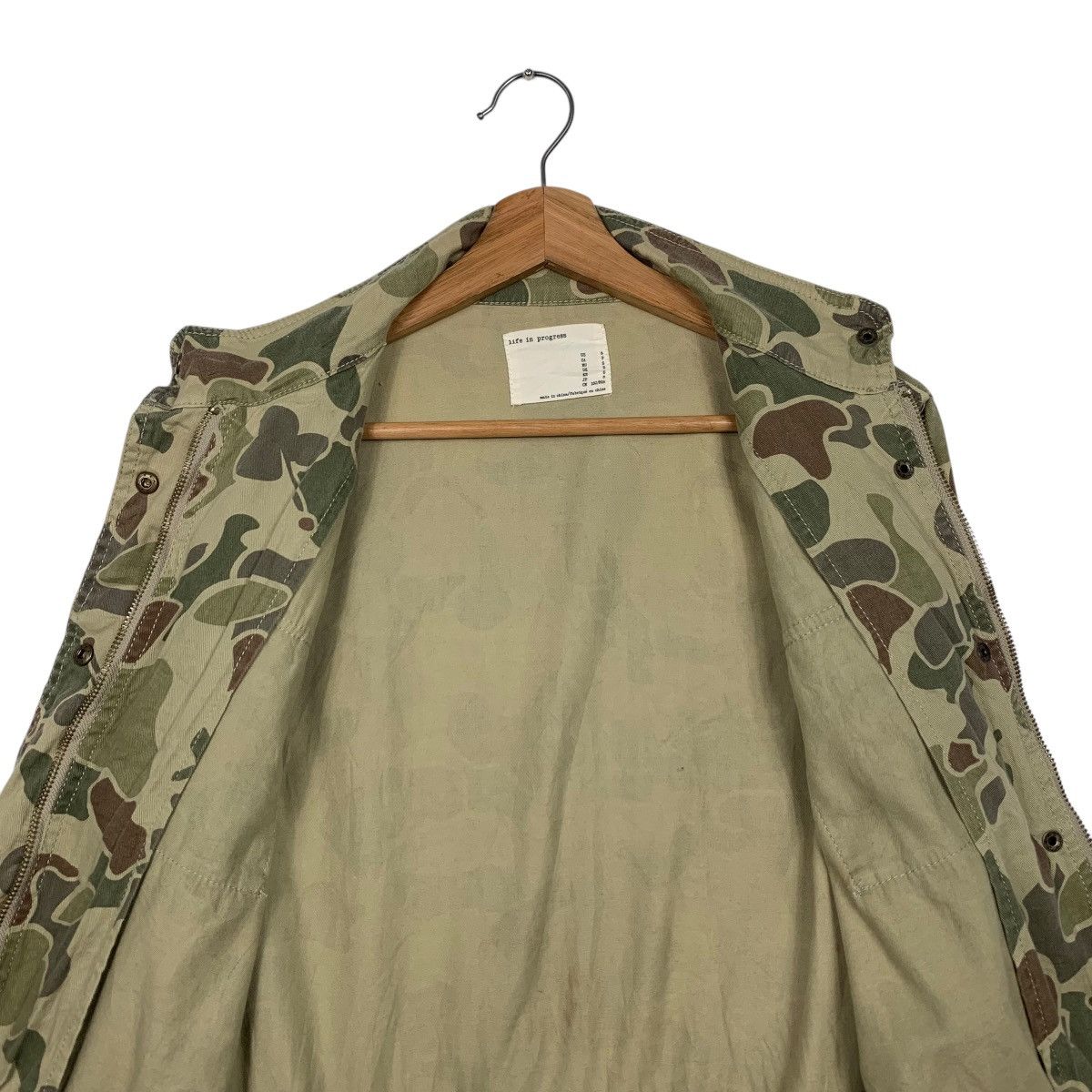 Japanese Brand LIFE IN PROGRESS Four Pocket Camo Chore Jacket #1575-C70 Size US S / EU 44-46 / 1 - 12 Thumbnail