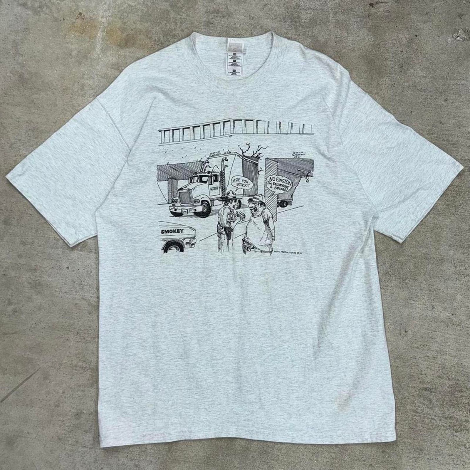 Fruit Of The Loom Vintage 90s cop comedy comic funny t-shirt Size US XL / EU 56 / 4 - 1 Thumbnail