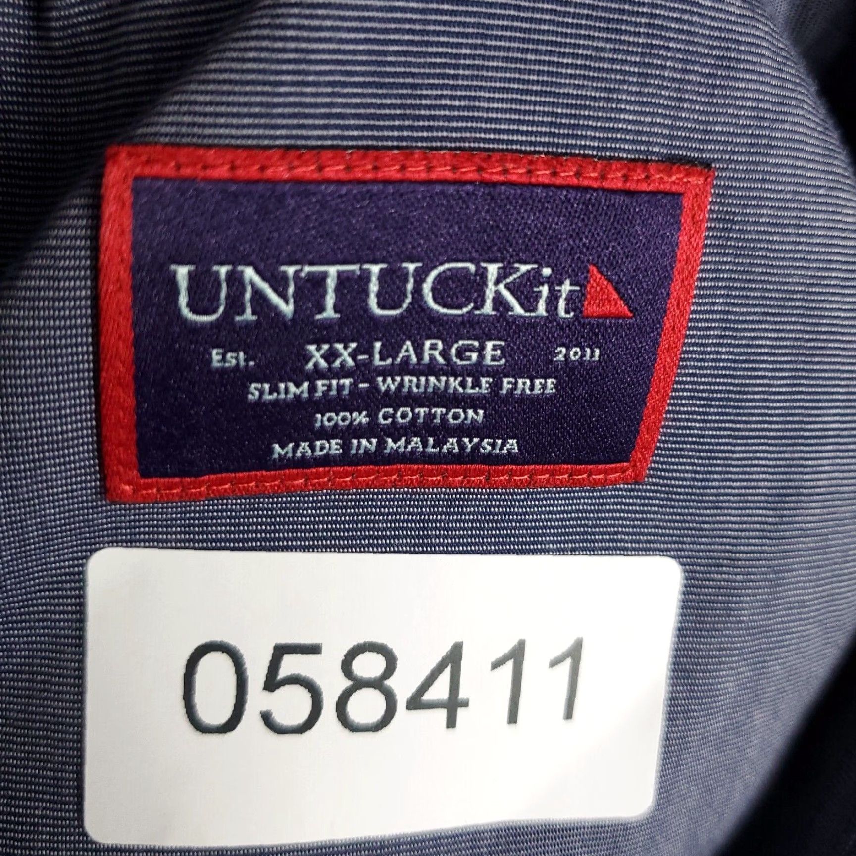 UNTUCKit VINTAGE UNTUCKit Men's Shirt 2XL Blue Casual Button-Up Long Sleeve Cotton Classic Modern Size US XXL / EU 58 / 5 - 8 Thumbnail