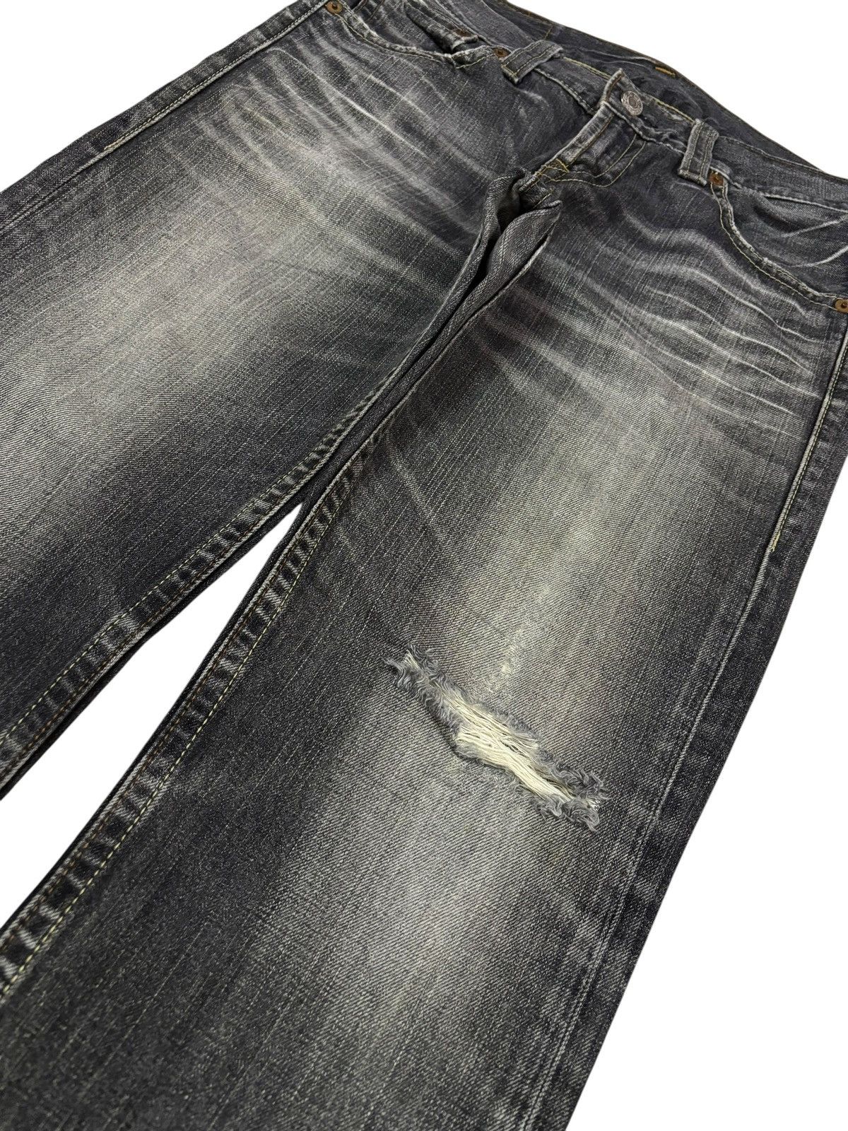 Levi's Vtg 90s Levis 502 Distressed Jeans Size US 34 / EU 50 - 3 Thumbnail
