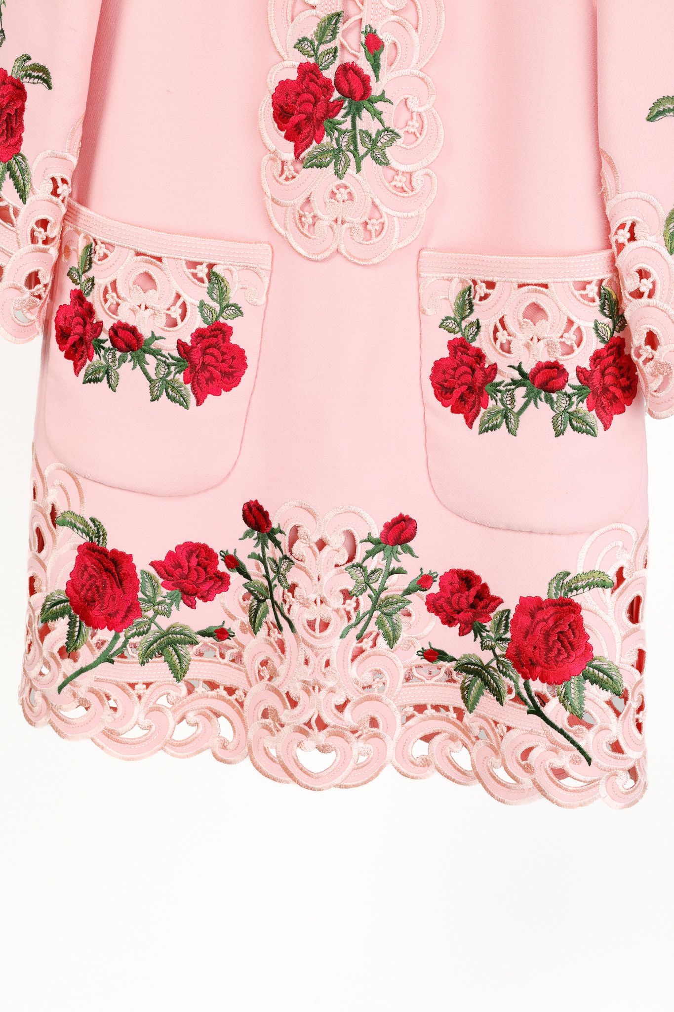 Dolce & Gabbana Dolce & Gabbana AW/15 Runway Wool Floral-Embroidered Dress Size XS / US 0-2 / IT 36-38 - 6 Thumbnail