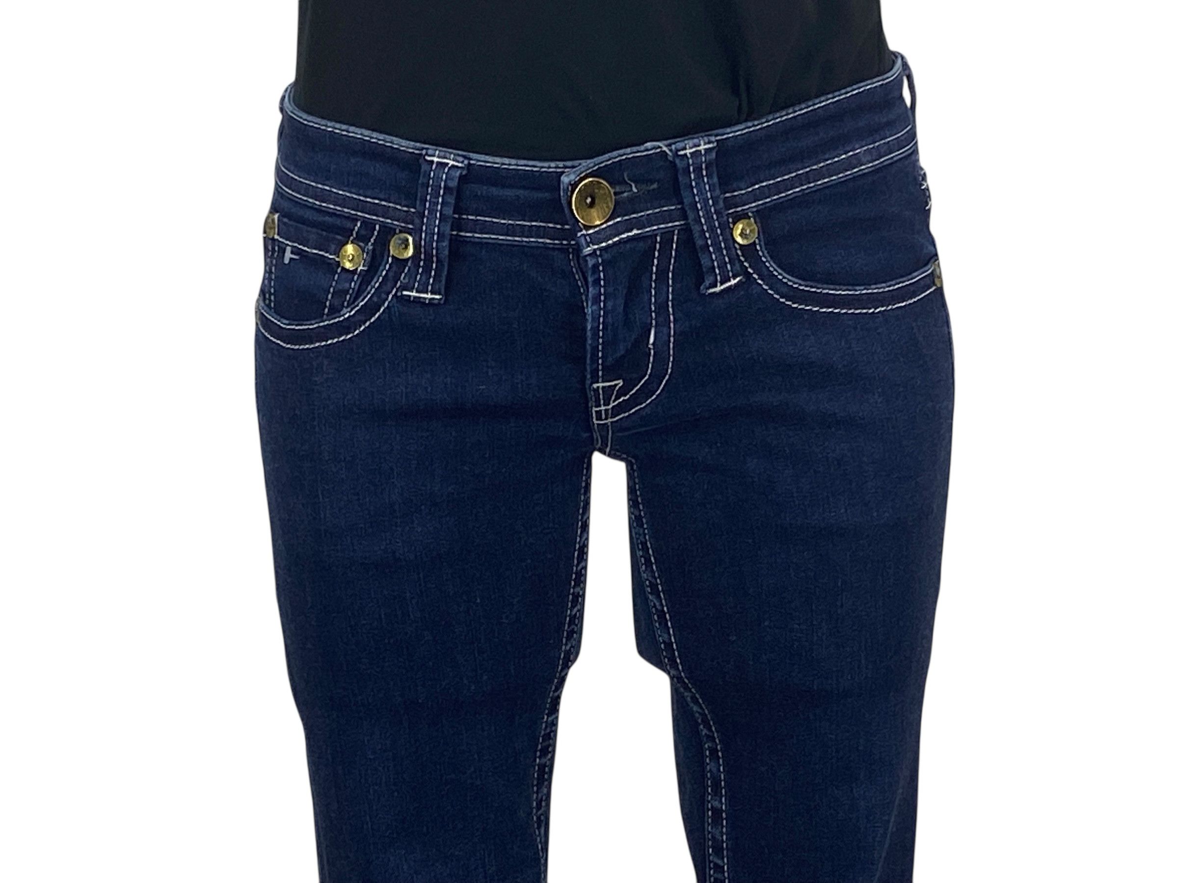 Japanese Brand Low Rise Skinny Jeans Size 26" / US 2 / IT 38 - 3 Thumbnail