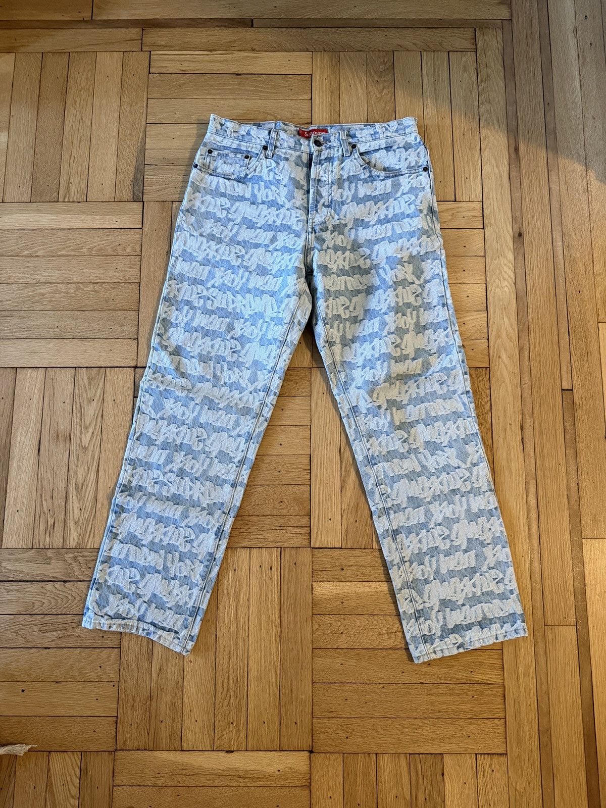 Supreme Supreme Fat Tip Jacquard Regular Denim 32 | Grailed