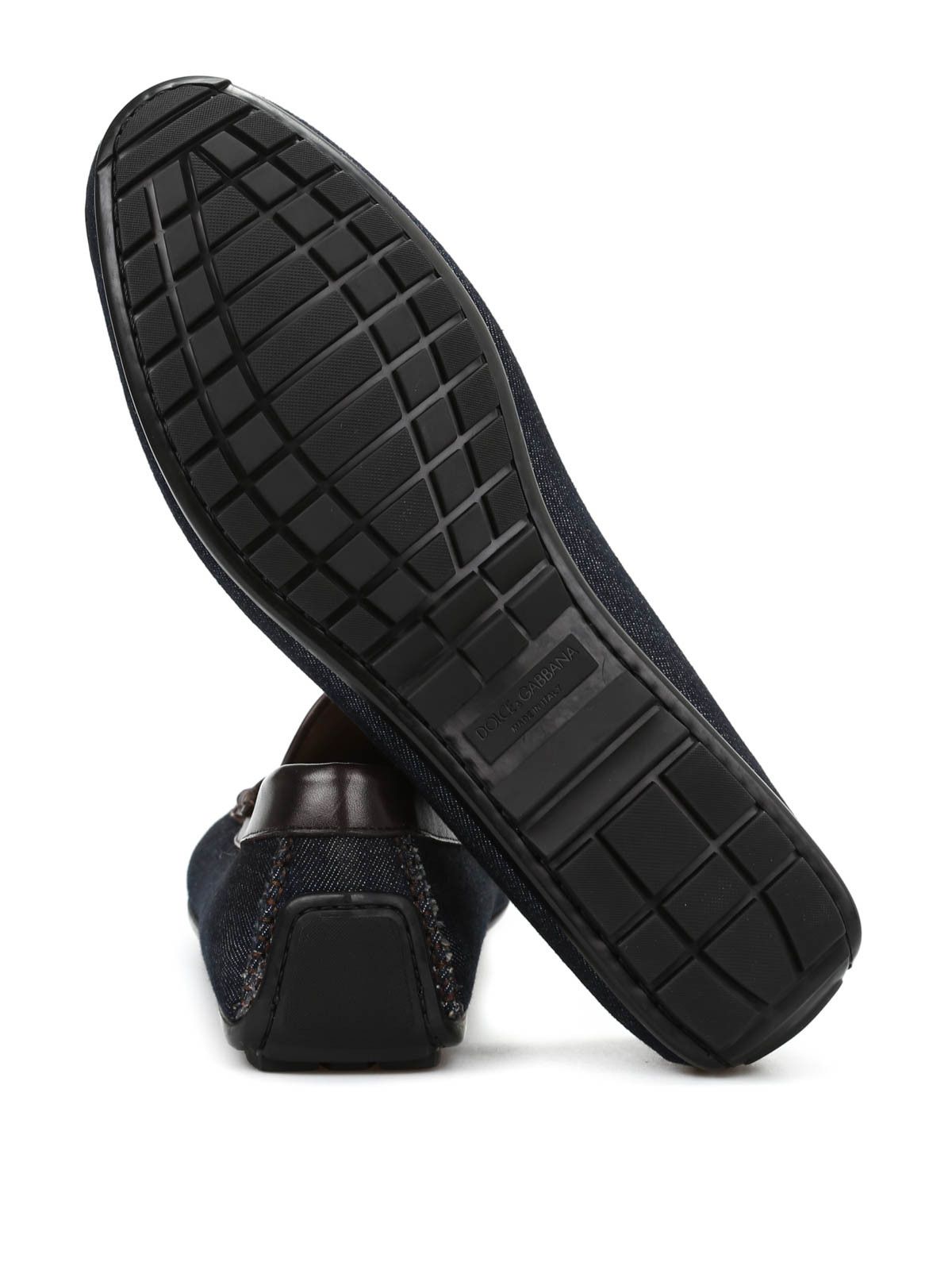 Dolce & Gabbana o1y0125 Denim Loafers in Midnight Blue/Dark Brown Size US 11.5 / EU 44-45 - 5 Thumbnail