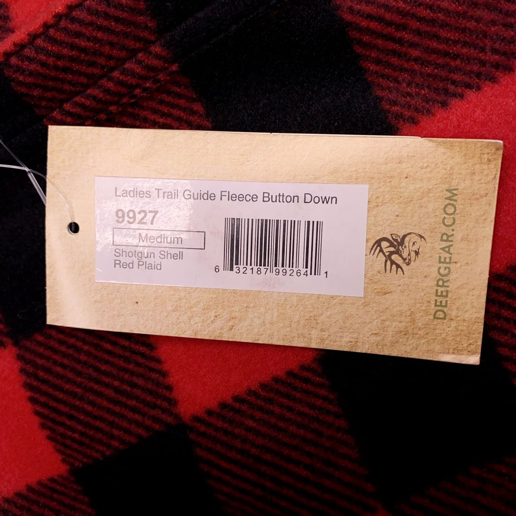 FRED Red Legendary Whitetails Trail Guide Fleece Shirt Womens M Plaid Button-Up Casual Sleeve Pocket Wool? [Error: product material not wool] Size M / US 6-8 / IT 42-44 - 6 Thumbnail