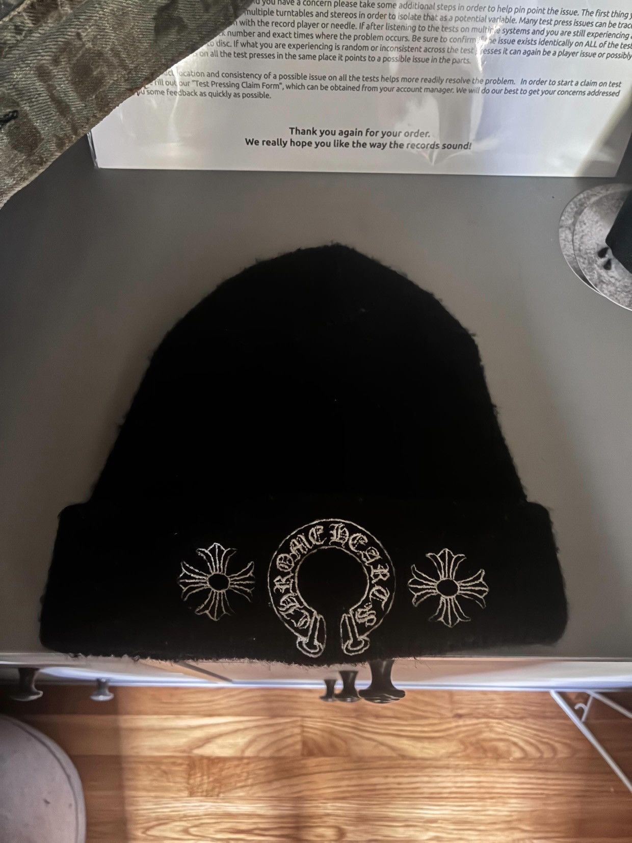 Chrome Hearts Chrome Hearts Horseshoe Beanie 'Black' Size ONE SIZE - 1 Thumbnail