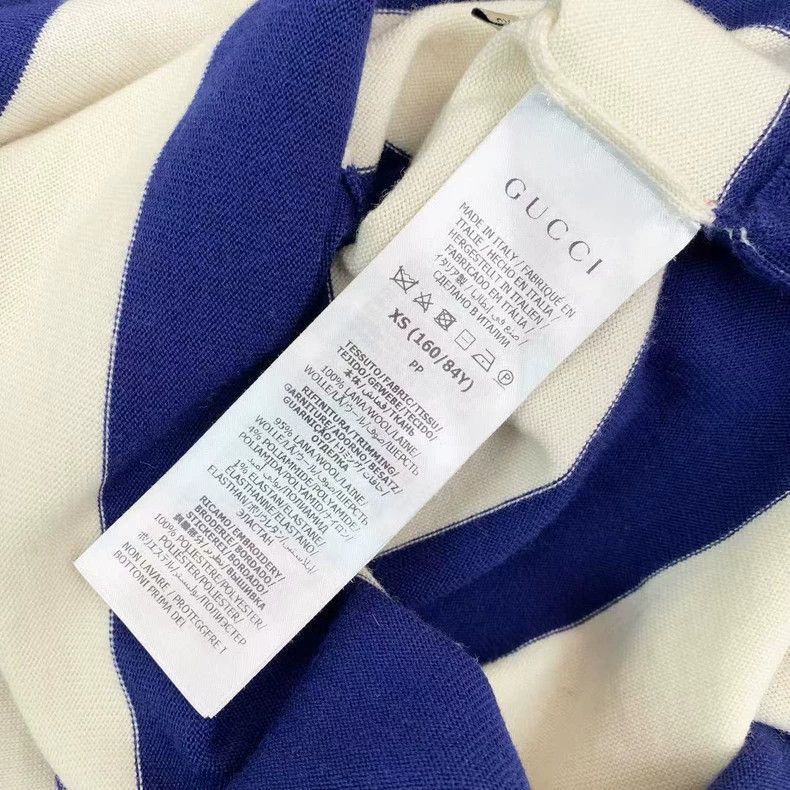 Gucci Gucci Blue and white striped logo embroidered short-sleeve Size XS / US 0-2 / IT 36-38 - 4 Thumbnail