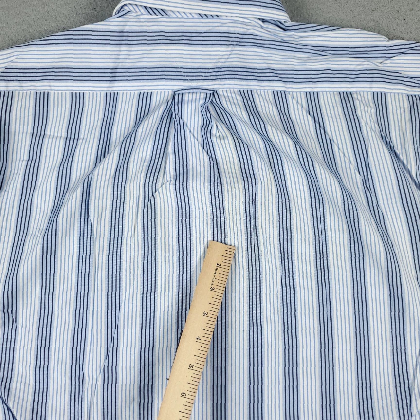Tommy Hilfiger VINTAGE Tommy Hilfiger Shirt Mens Large Blue Striped Button-Up Long Sleeve Classic Casual Dress Shirt Mens L Blue Striped Tommy Hilfiger Size US L / EU 52-54 / 3 - 6 Thumbnail