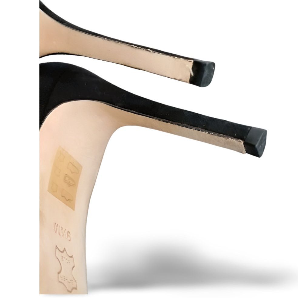 Tory Burch Tory Burch Black Suede/Satin Pump Heel Size 9.5 Size US 9.5 / IT 39.5 - 7 Thumbnail