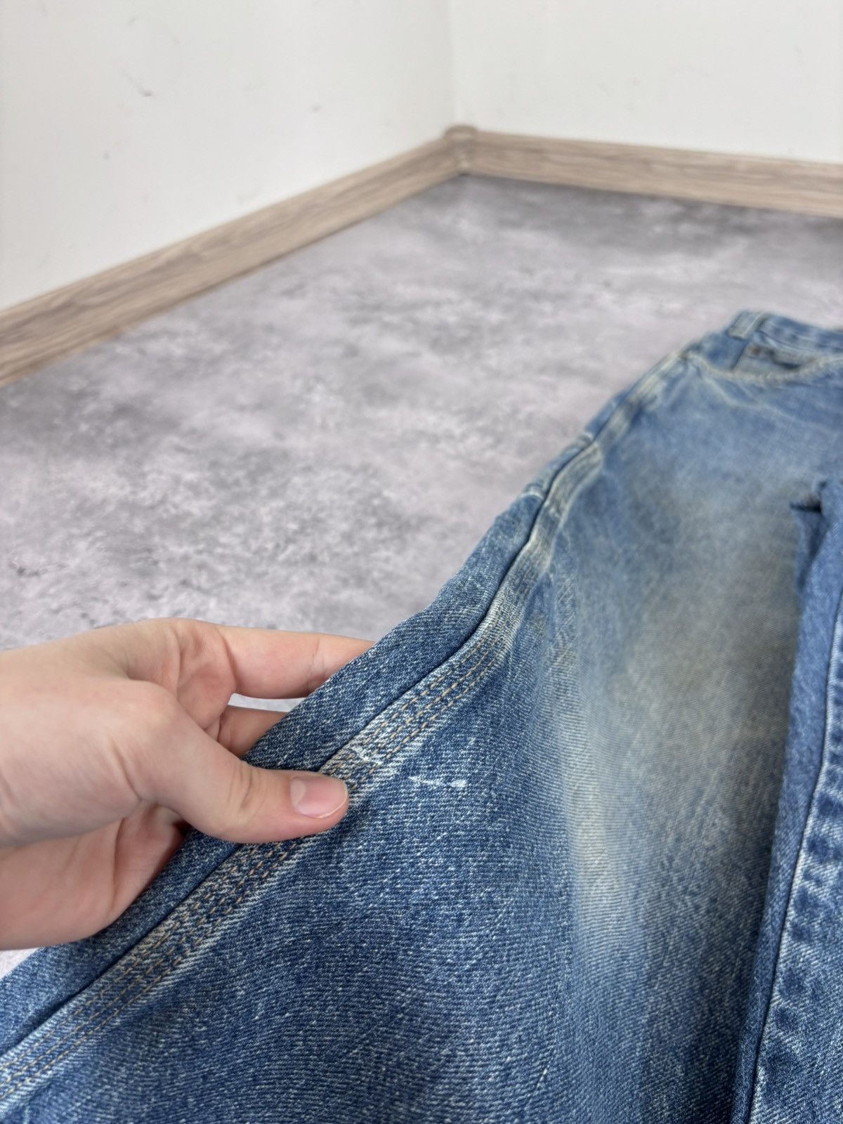 Dickies Vintage Dickies Faded Blue Distressed Denim Jeans Size US 36 / EU 52 - 13 Thumbnail
