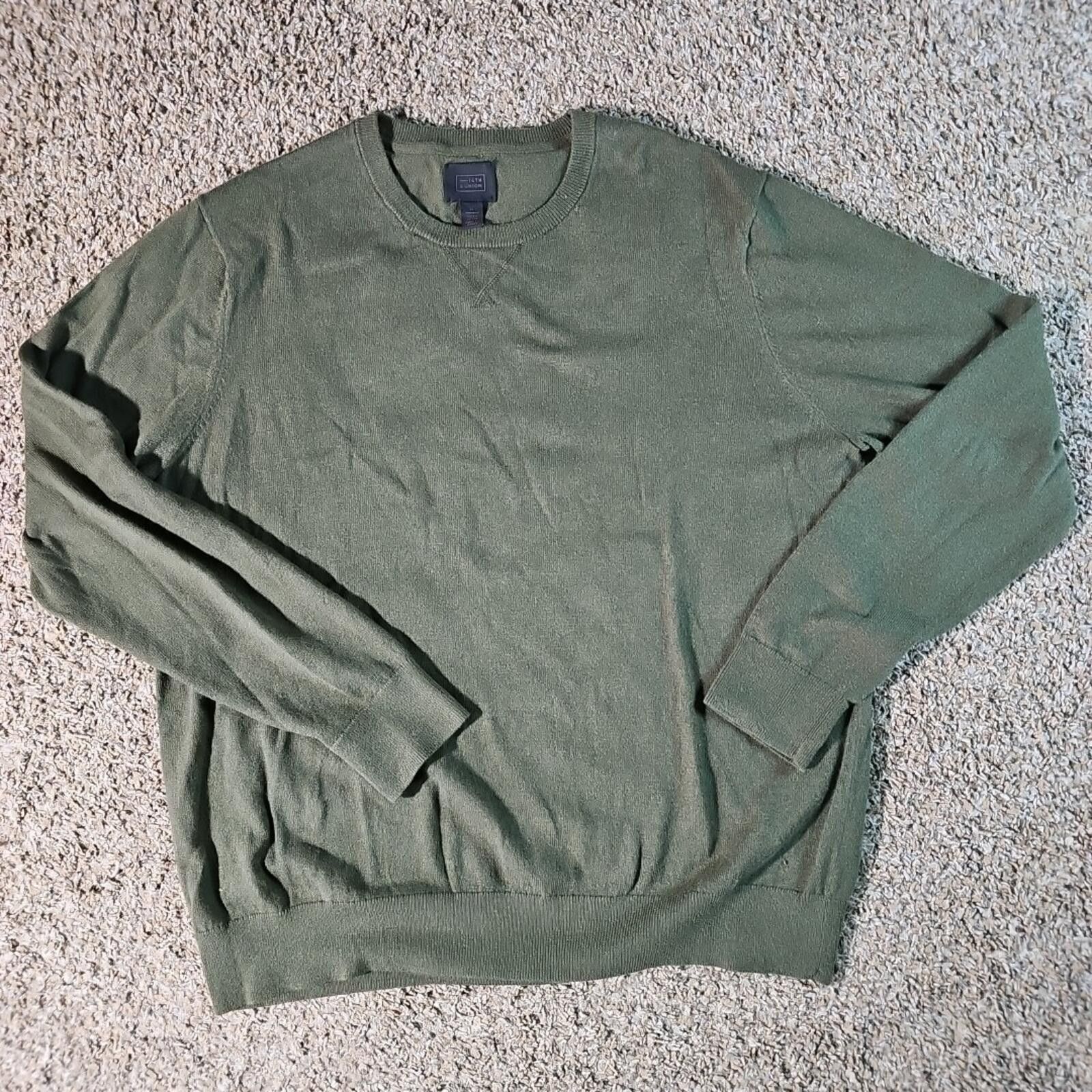 14th & Union 14th & Union XL Green Sweater Cotton Cashmere Size US XL / EU 56 / 4 - 1 Thumbnail