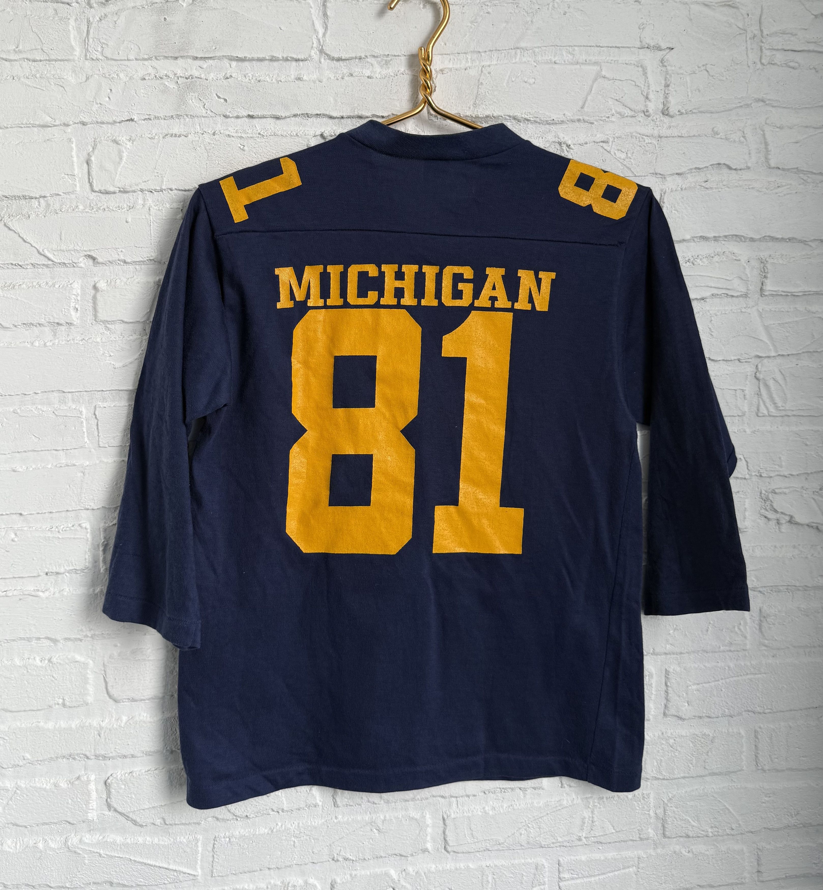 NFL Vintage 70s Artex USA Michigan Wolverines Jersey 81 Size US S / EU 44-46 / 1 - 2 Thumbnail