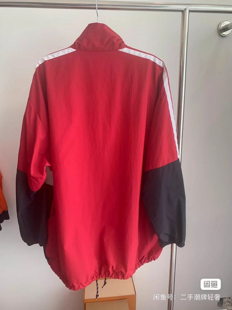 Balenciaga Balenciaga size 38 Patchwork Jacket Coat Men's Red Windbre Size US M / EU 48-50 / 2 - 7 Thumbnail