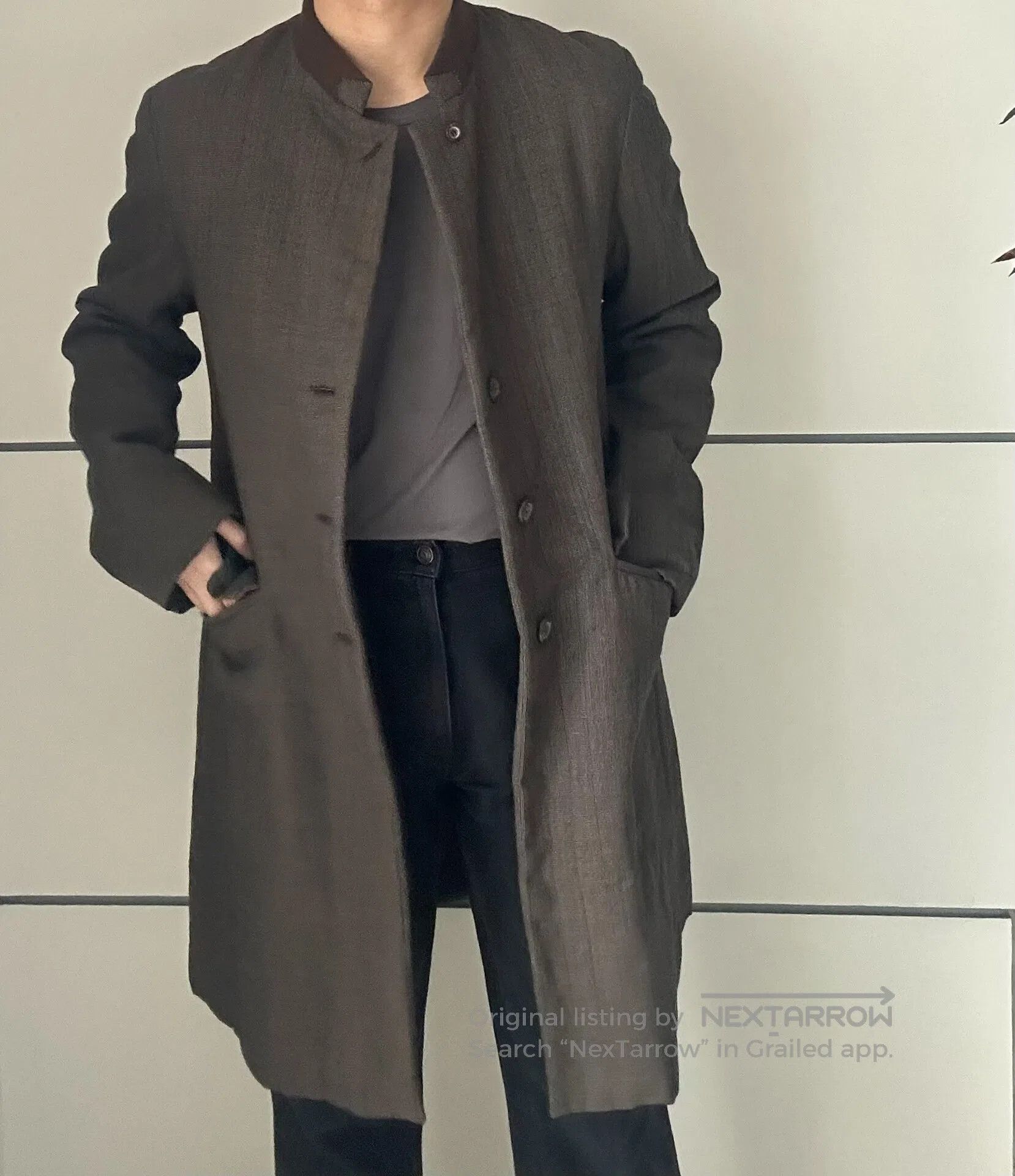 Dries Van Noten DRIES VAN NOTEN Leica-style collarless coat| Size US S / EU 44-46 / 1 - 1 Thumbnail