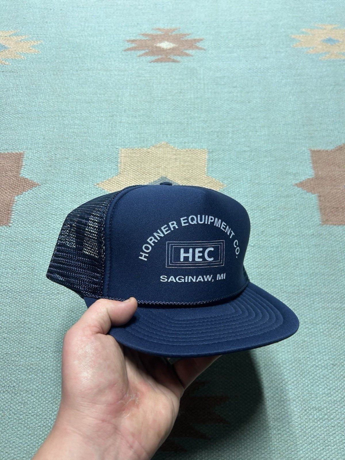 Vintage Vintage trucker hat Horner Equipment Co Saginaw Michigan HEC Size ONE SIZE - 1 Thumbnail