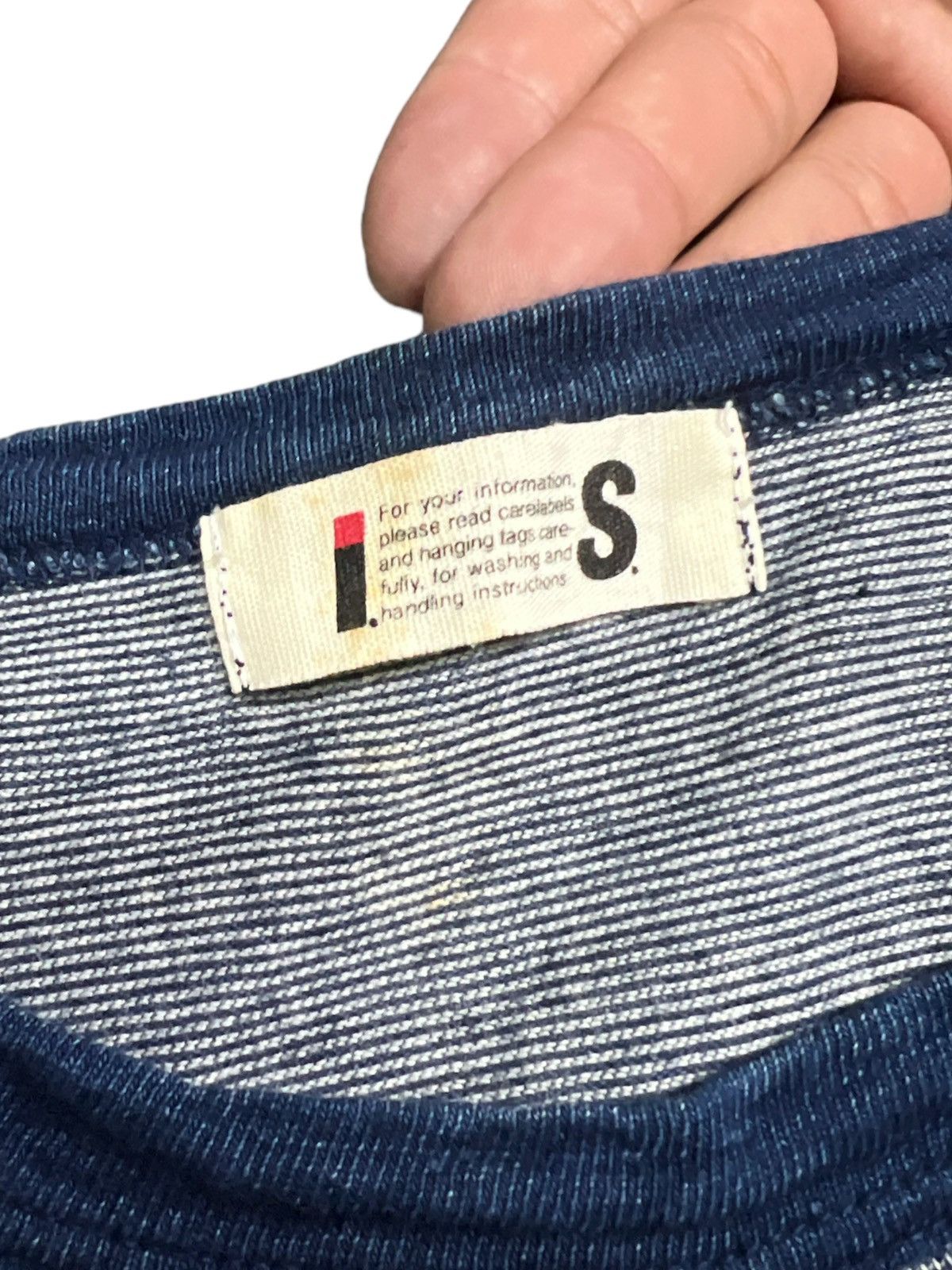 Vintage Issey Miyake Striped Single Stitch T-Shirt Size XS / US 0-2 / IT 36-38 - 4 Thumbnail