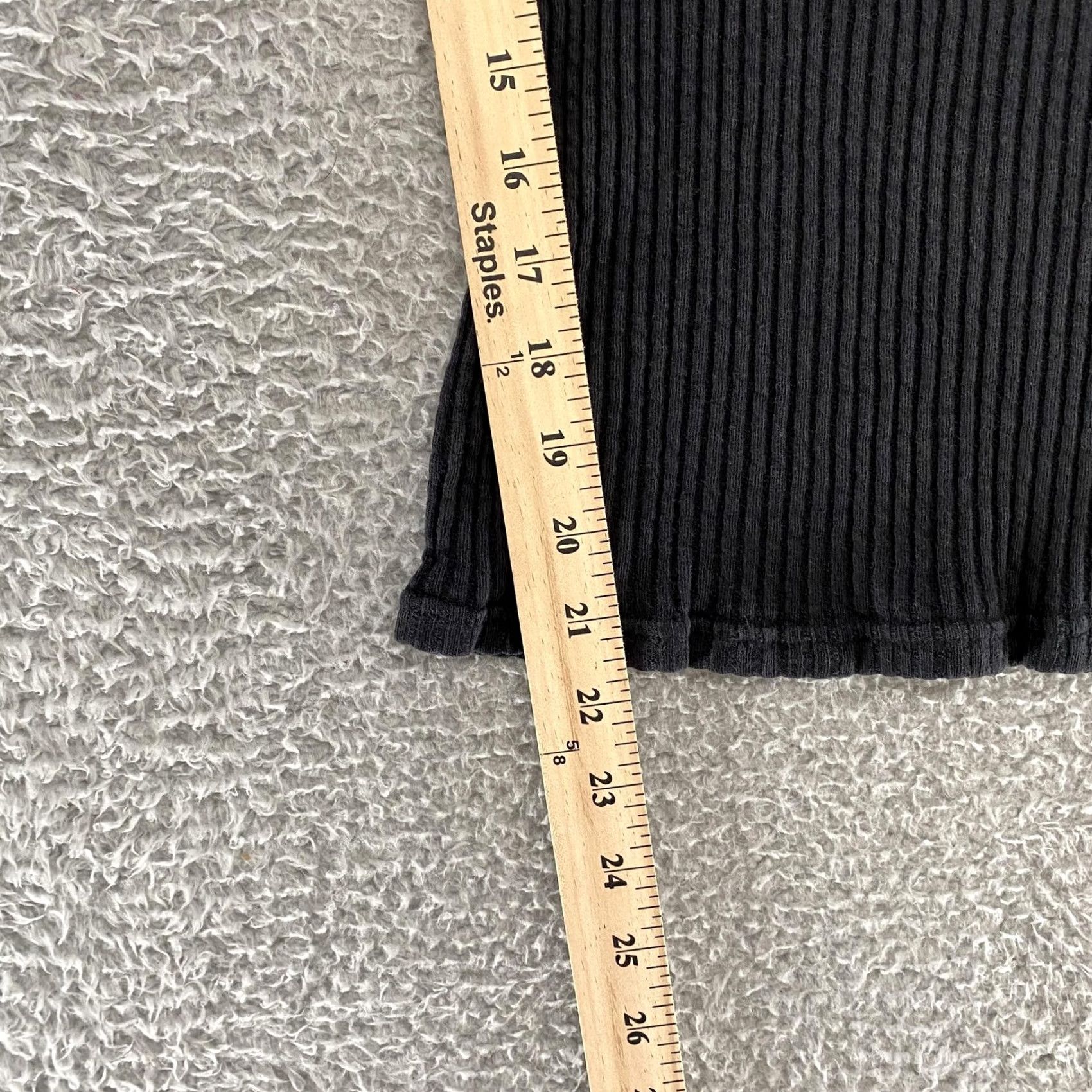 Vintage VTG Frenchi Y2K Tank Top Womens Medium Black Ribbed Lace Trim Spaghetti Strap Size M / US 6-8 / IT 42-44 - 4 Thumbnail