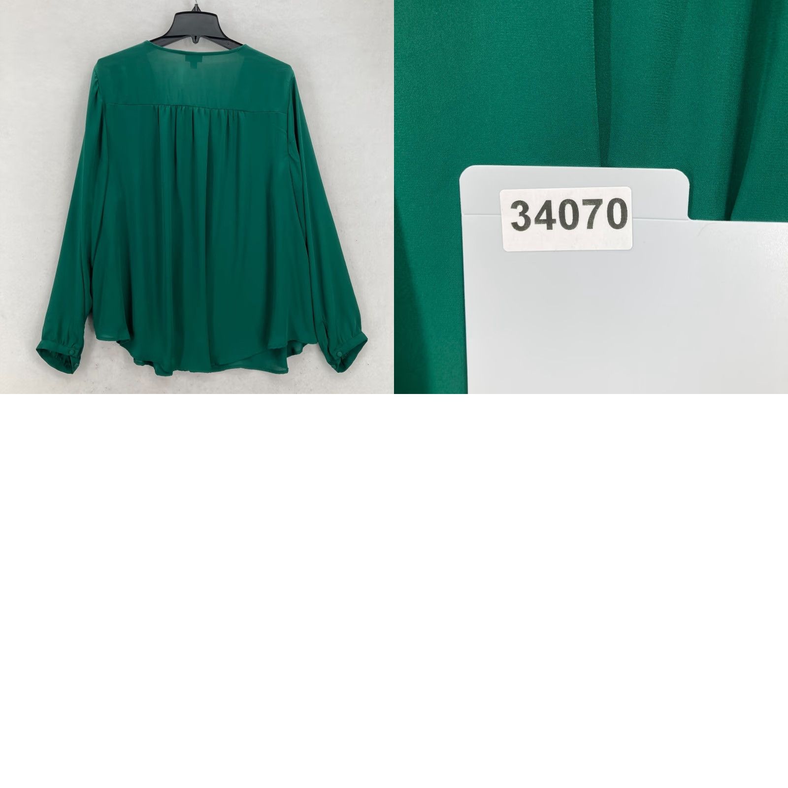 Torrid Torrid Blouse Shirt 2X Green Long Sleeve Button Front Boho Pintuck NWT Feminine V-Neck Relaxed Blouse Women Size XXL / US 16-18 / IT 52-54 - 9 Thumbnail