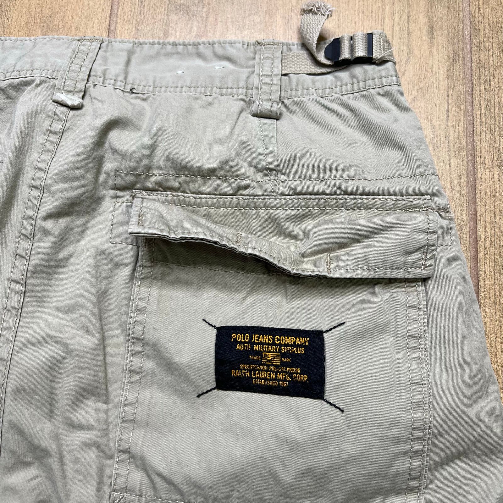 Polo Ralph Lauren Vintage Polo Ralph Lauren Ripstop Cargo Shorts Military 30 Size US 30 / EU 46 - 8 Thumbnail
