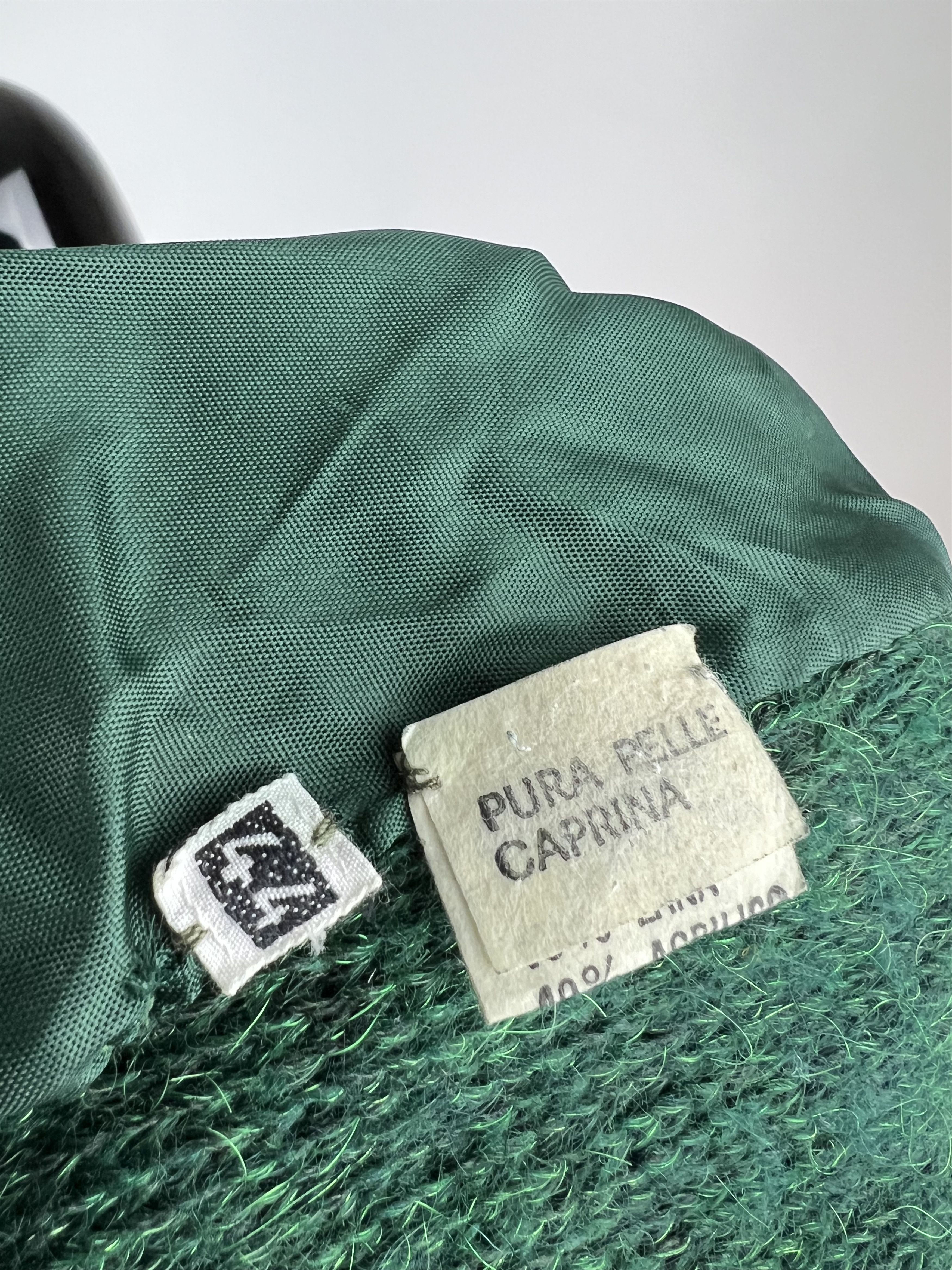 Bruno Magli × Vintage Bruno Magli Rare Suede Mohair Super Kid Turtleneck Sweater Size M / US 6-8 / IT 42-44 - 8 Thumbnail