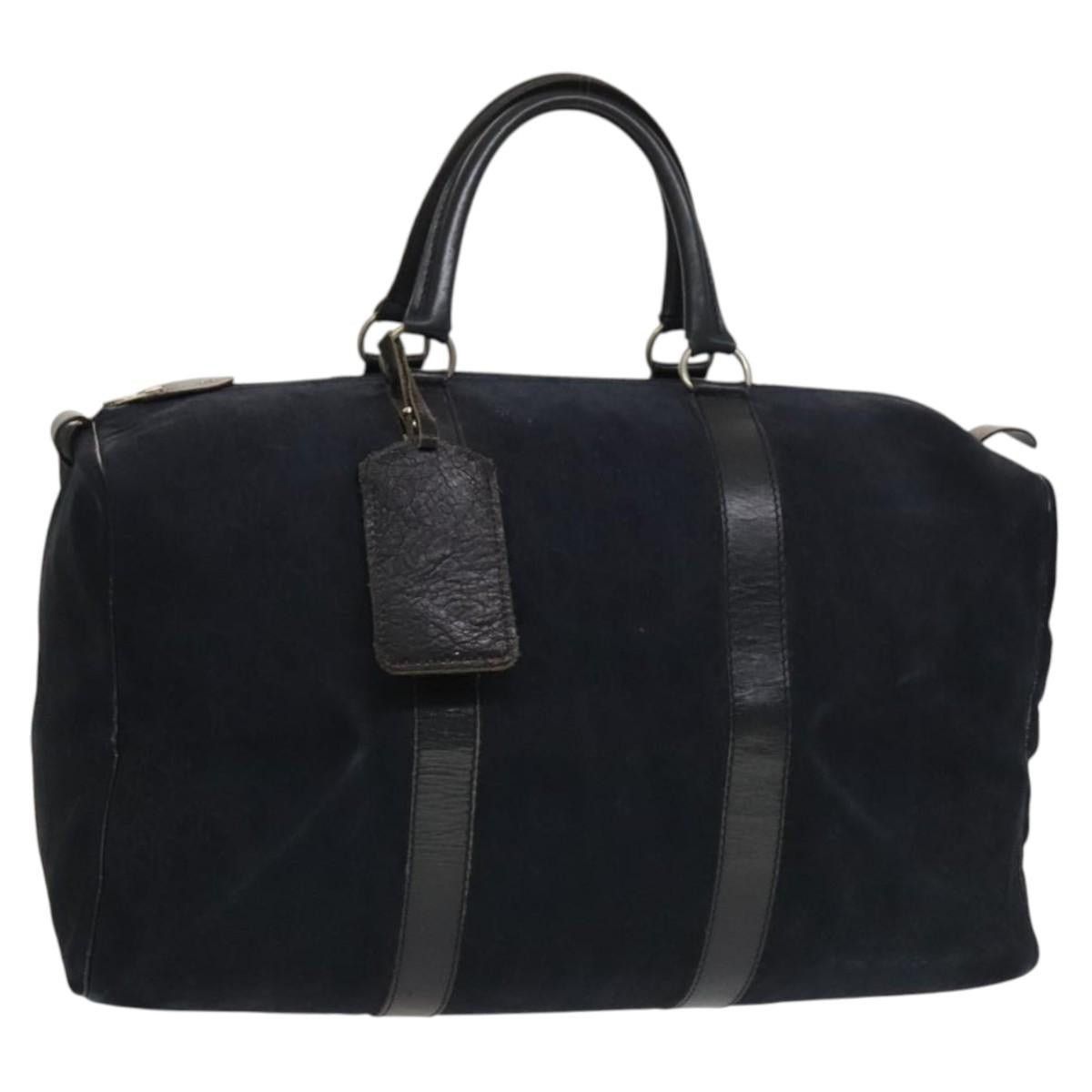 Dior DIOR Trotter Canvas Boston Bag Suede Navy Silver Size ONE SIZE - 1 Thumbnail