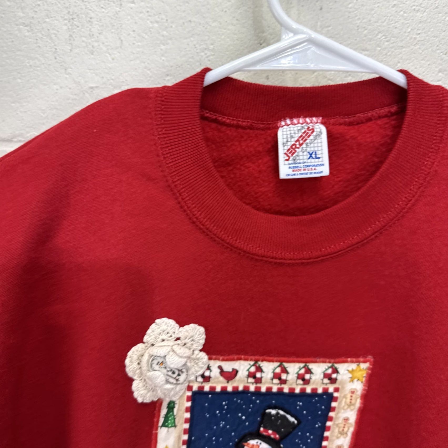 Jerzees VINTAGE JERZEES Sweatshirt Crewneck Woman XL Red Christmas Holiday Graphic Print Size XL / US 12-14 / IT 48-50 - 5 Thumbnail