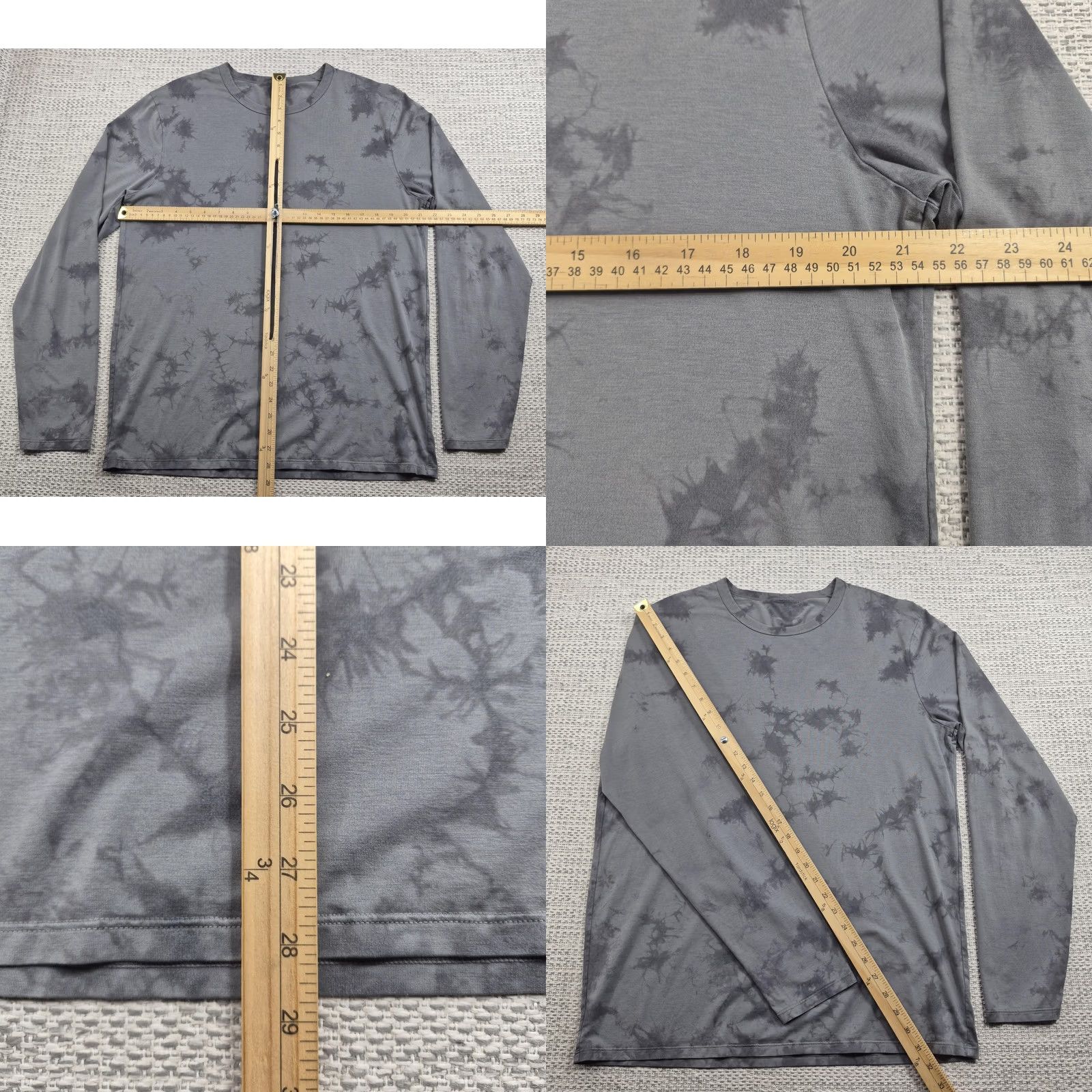 Lululemon Lululemon Shirt Mens L/XL Gray Batik Long Sleeve Athletic Performance Tee Top Size US XL / EU 56 / 4 - 8 Thumbnail