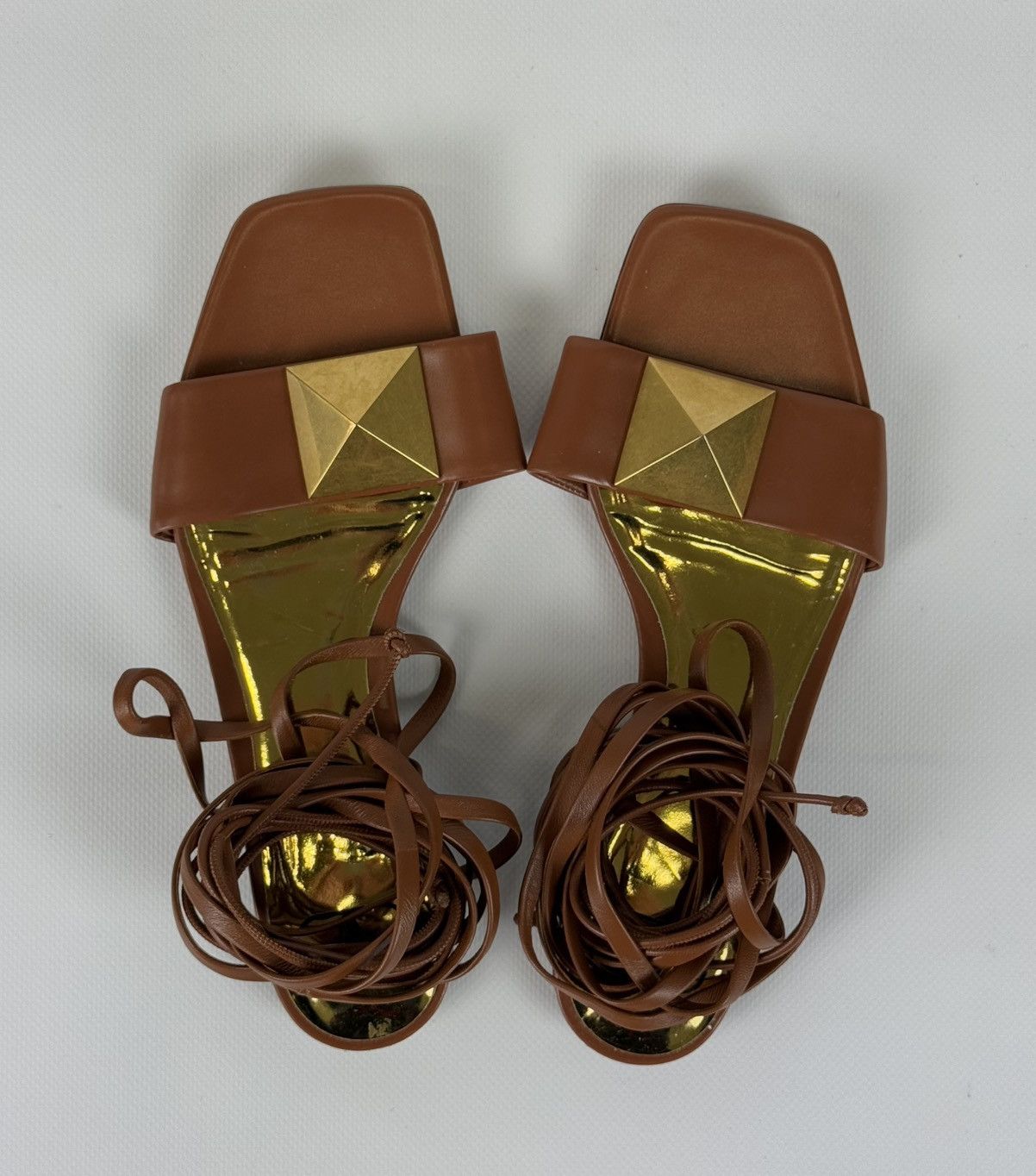Valentino Valentino Garavani One Stud leather wrap gladiator sandals Size US 9 / IT 39 - 6 Thumbnail