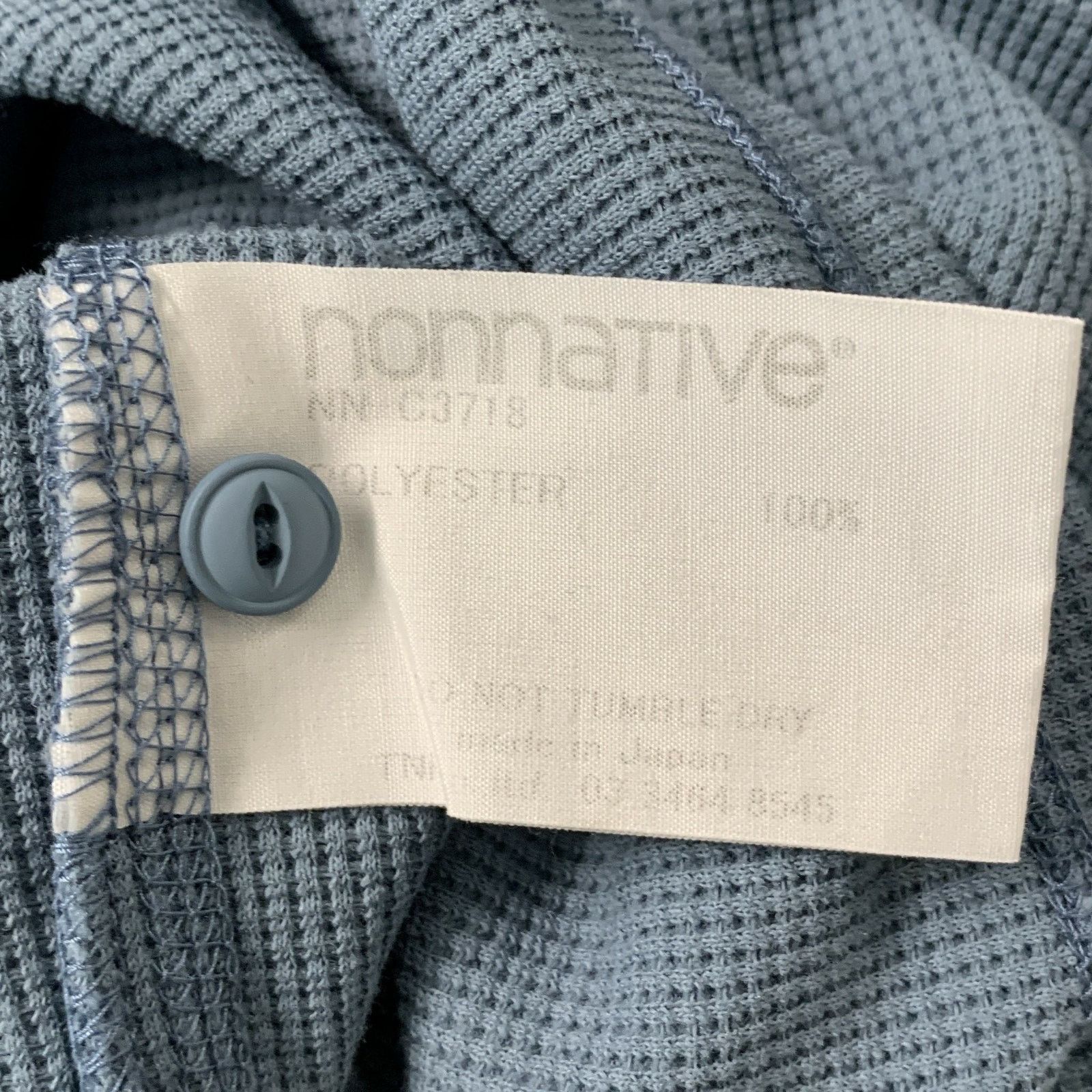 Nonnative NONNATIVE Light Blue Waffle Knit Polyester Henley Pullover Size US M / EU 48-50 / 2 - 5 Thumbnail