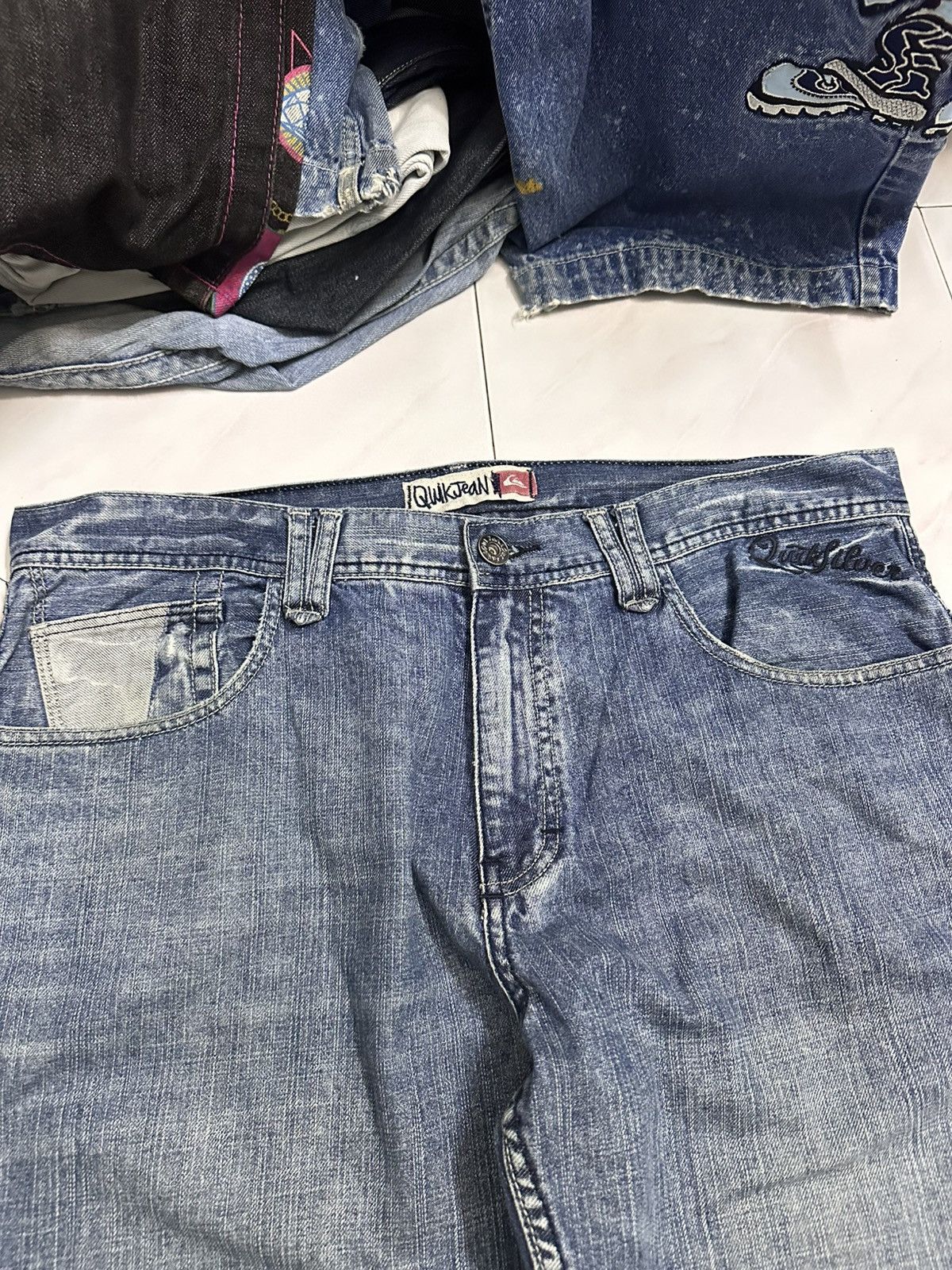 Rick Owens 2000s Quiksilver Embroidered Jeans Y2K Goa Lgb Jnco Style Size US 36 / EU 52 - 6 Thumbnail