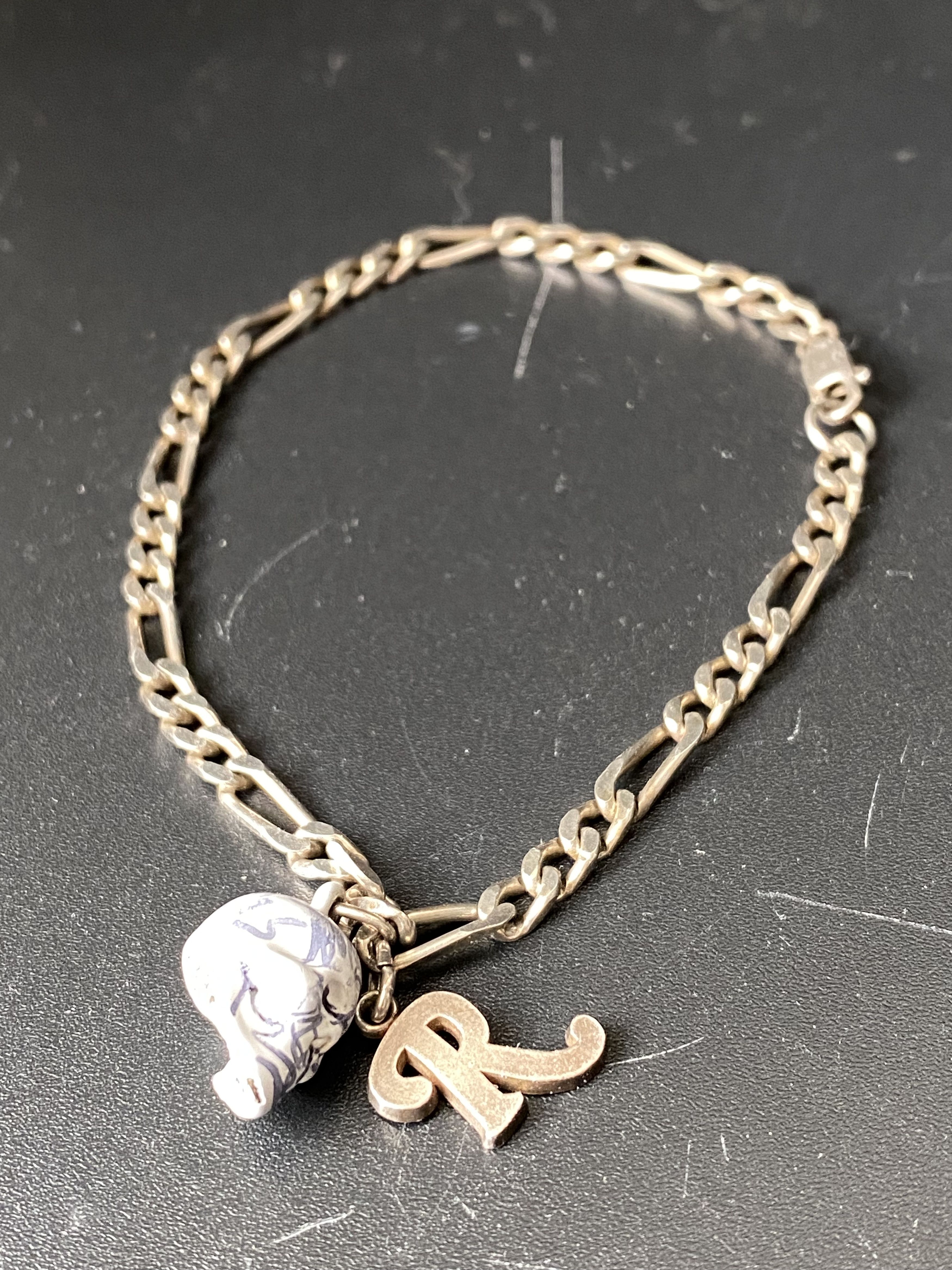 S/S 2004 "May the Circle Be Unbroken" Painted Skull Bracelet, view 3