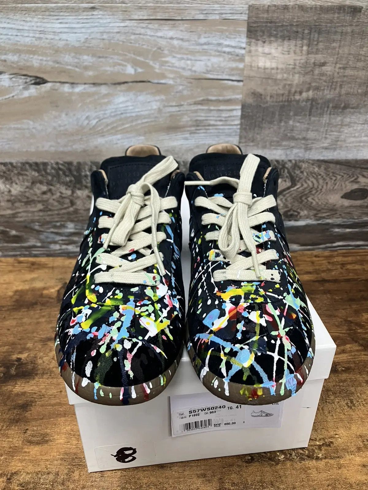 Maison Margiela Maison Margiela Paint Splatter Replica Low Black 8 41 Size US 8 / EU 41 - 4 Thumbnail