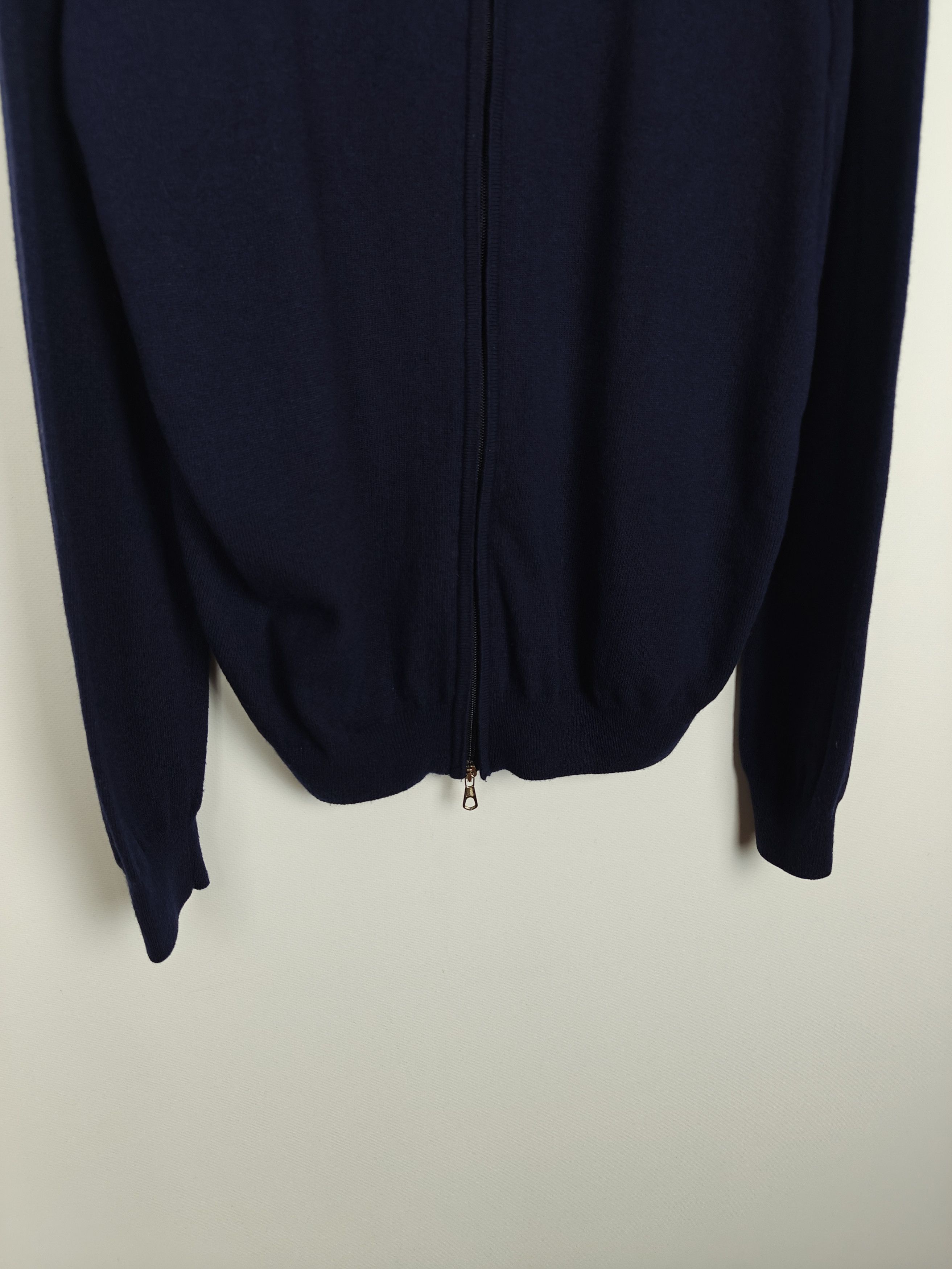 Sergio Tacchini Sergio Tacchini Zip Sweater Wool Pullover Navy size XL Size US XL / EU 56 / 4 - 3 Thumbnail