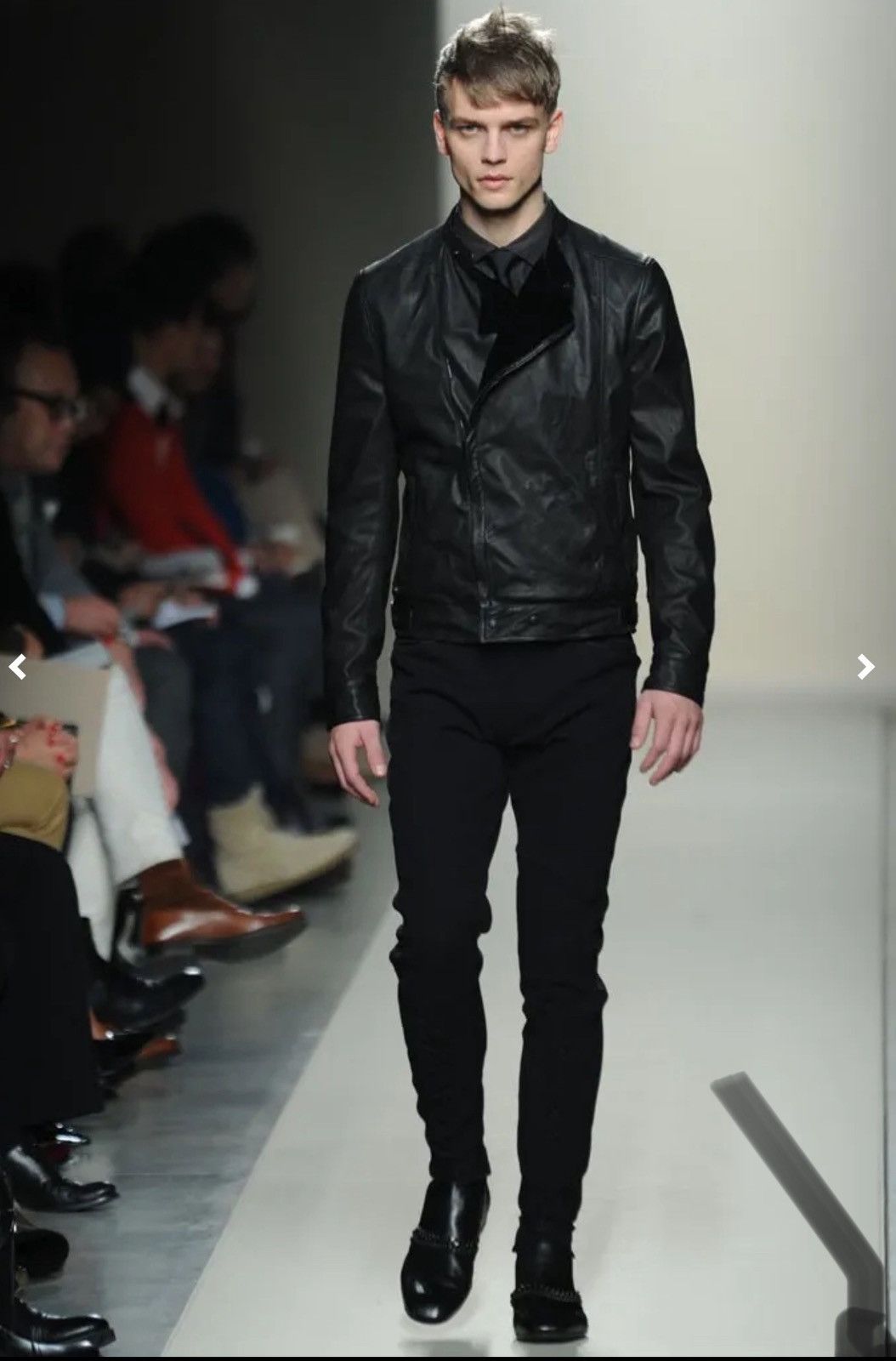 Bottega Veneta F/W 12 Velvet Lined Biker Jacket