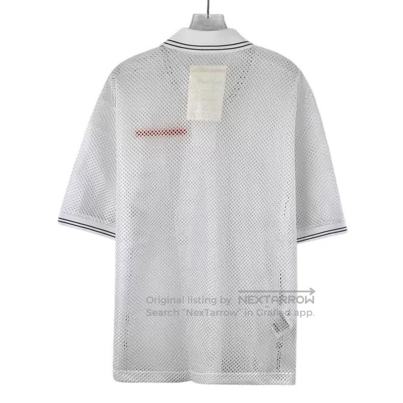 Prada Prada White logo red label lapel semi-zipper short sleeve Size US M / EU 48-50 / 2 - 2 Thumbnail