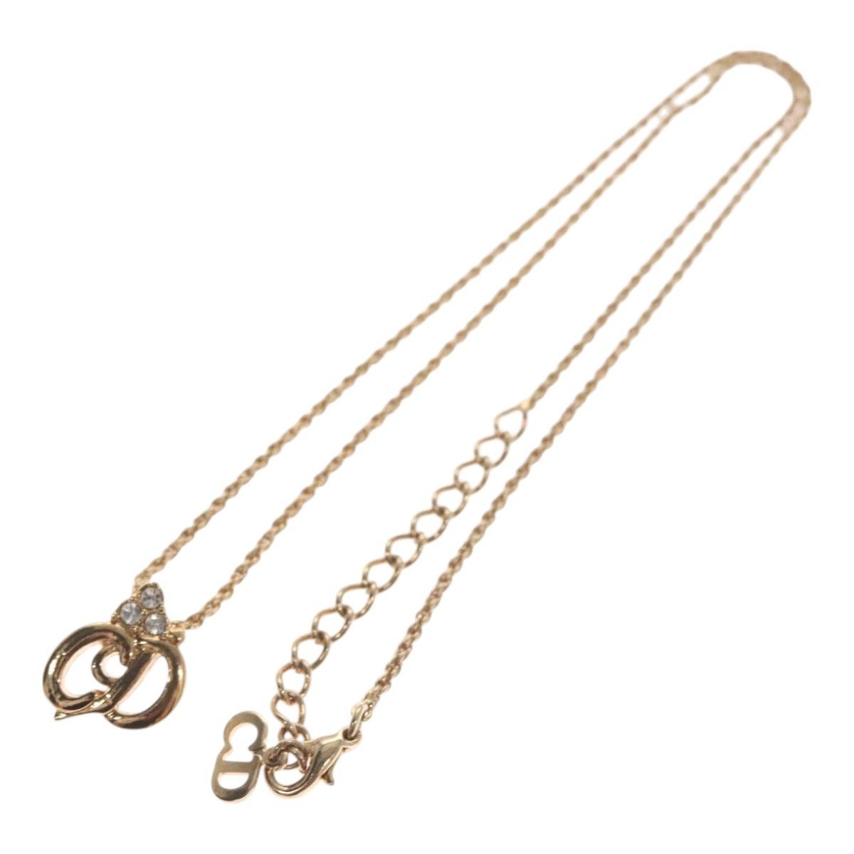 Dior Christian Dior CD Pendant Necklace Metal and Crystals Size ONE SIZE - 1 Thumbnail