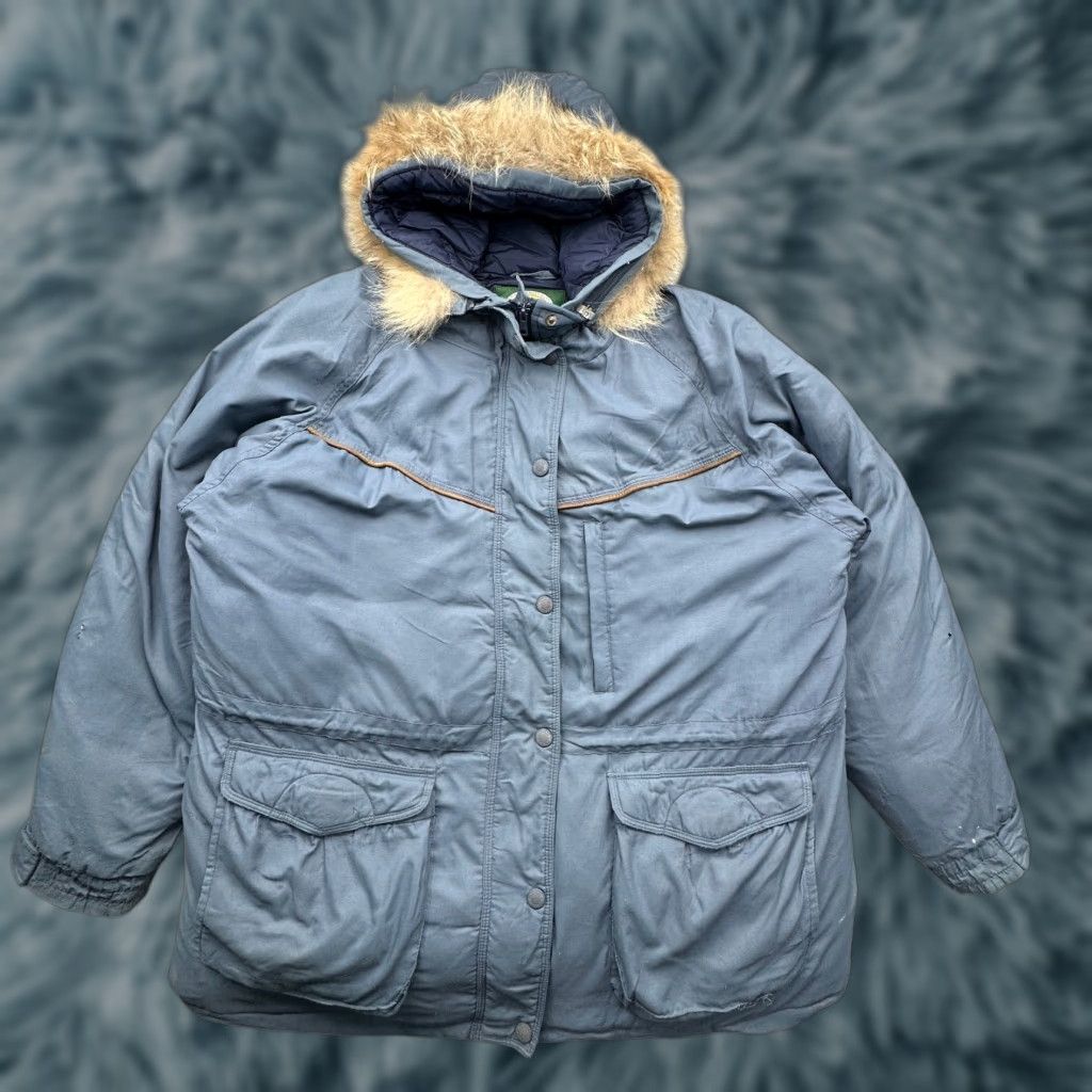 Vintage VINTAGE Cabela's Premier Northern Goose Down Parka Jacket Mens 2XL Blue Fur Trim Hooded Zip Mid-Length Down Puffer Size US XXL / EU 58 / 5 - 1 Thumbnail