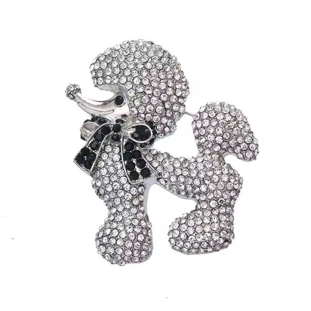 Other Rhinestone Silver Poodle Brooch Size ONE SIZE - 1 Thumbnail