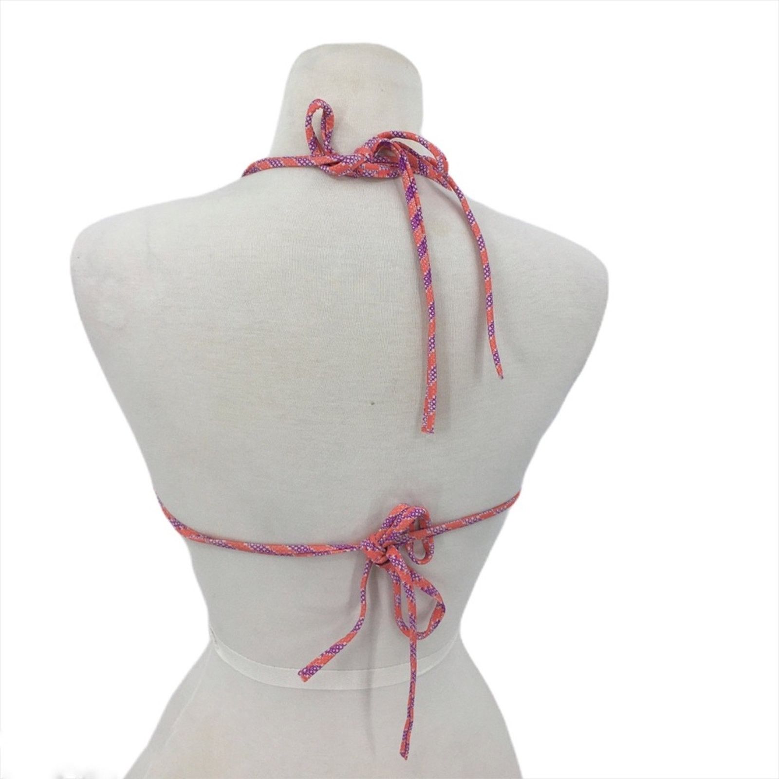 Other Melissa Odabash Pink Print Triangle Tie Bikini Top Size 10 Size L / US 10 / IT 46 - 3 Thumbnail