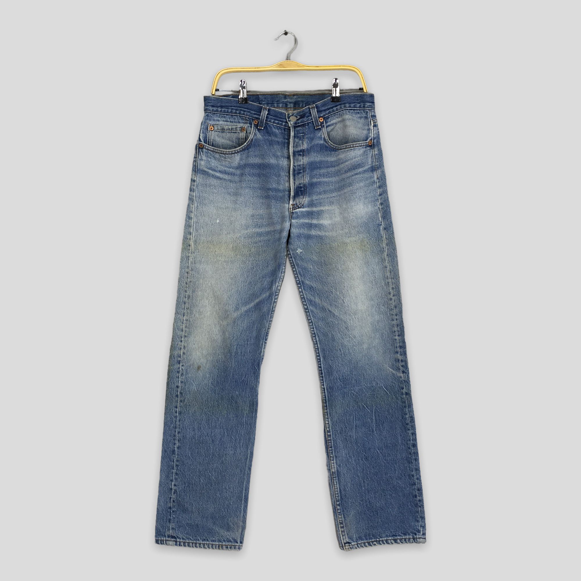 image of Size 32X30 Vintage 80's Levi's 501Xx Faded Blue Jeans, Men's